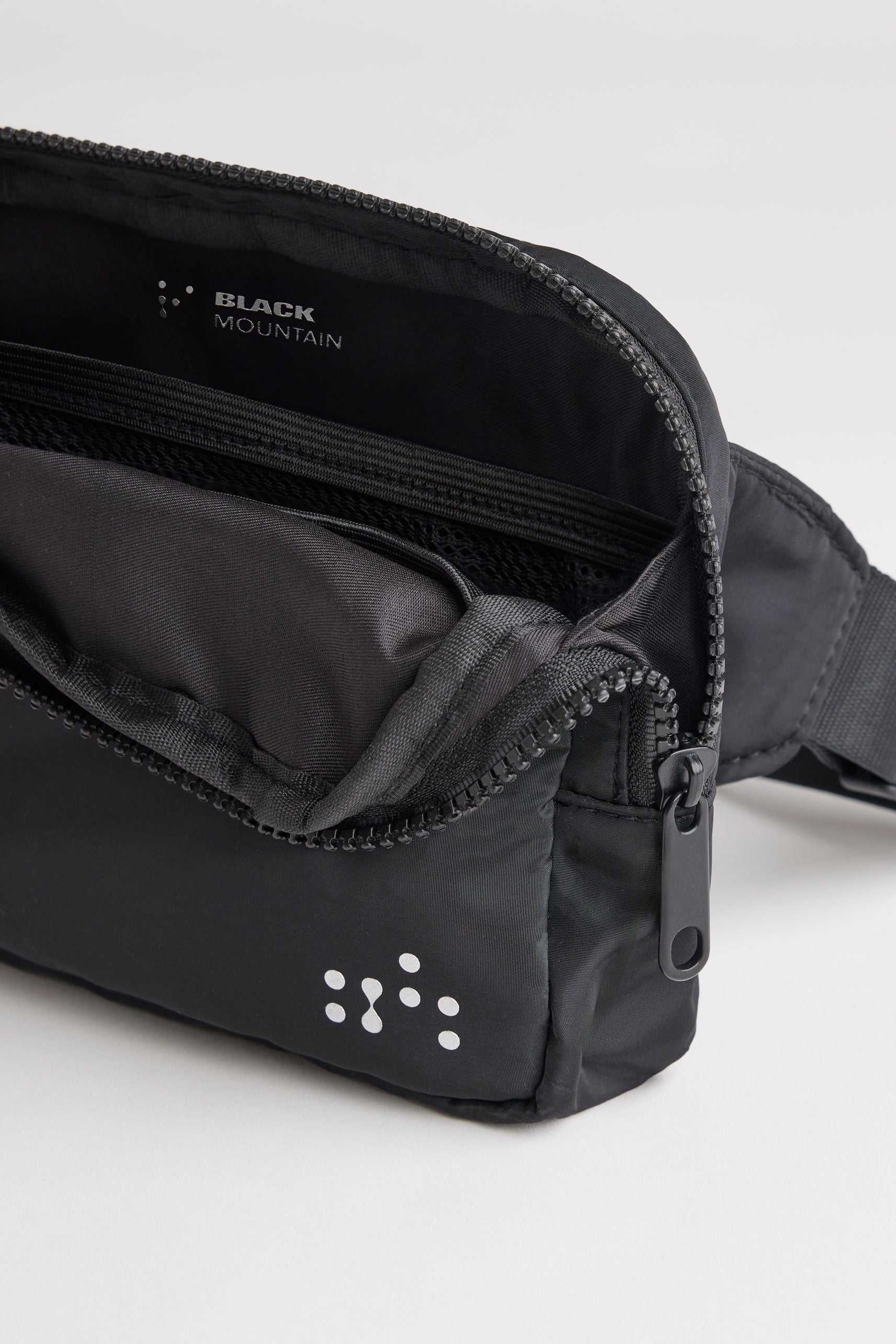 Sac banane poches zippées en nylon - Femme && NOIR
