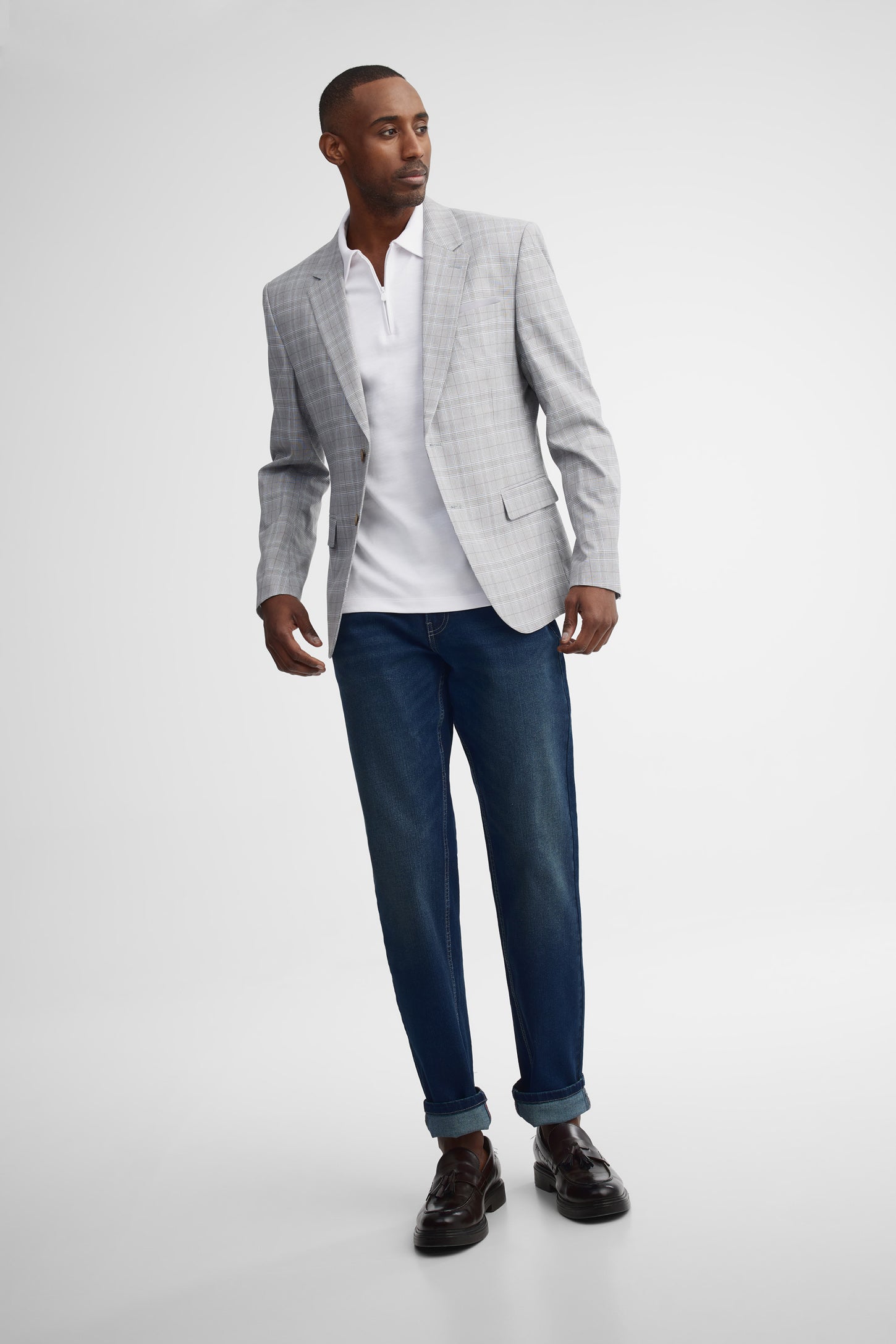 Polo manches courtes semi-ajusté - Homme && BLANC