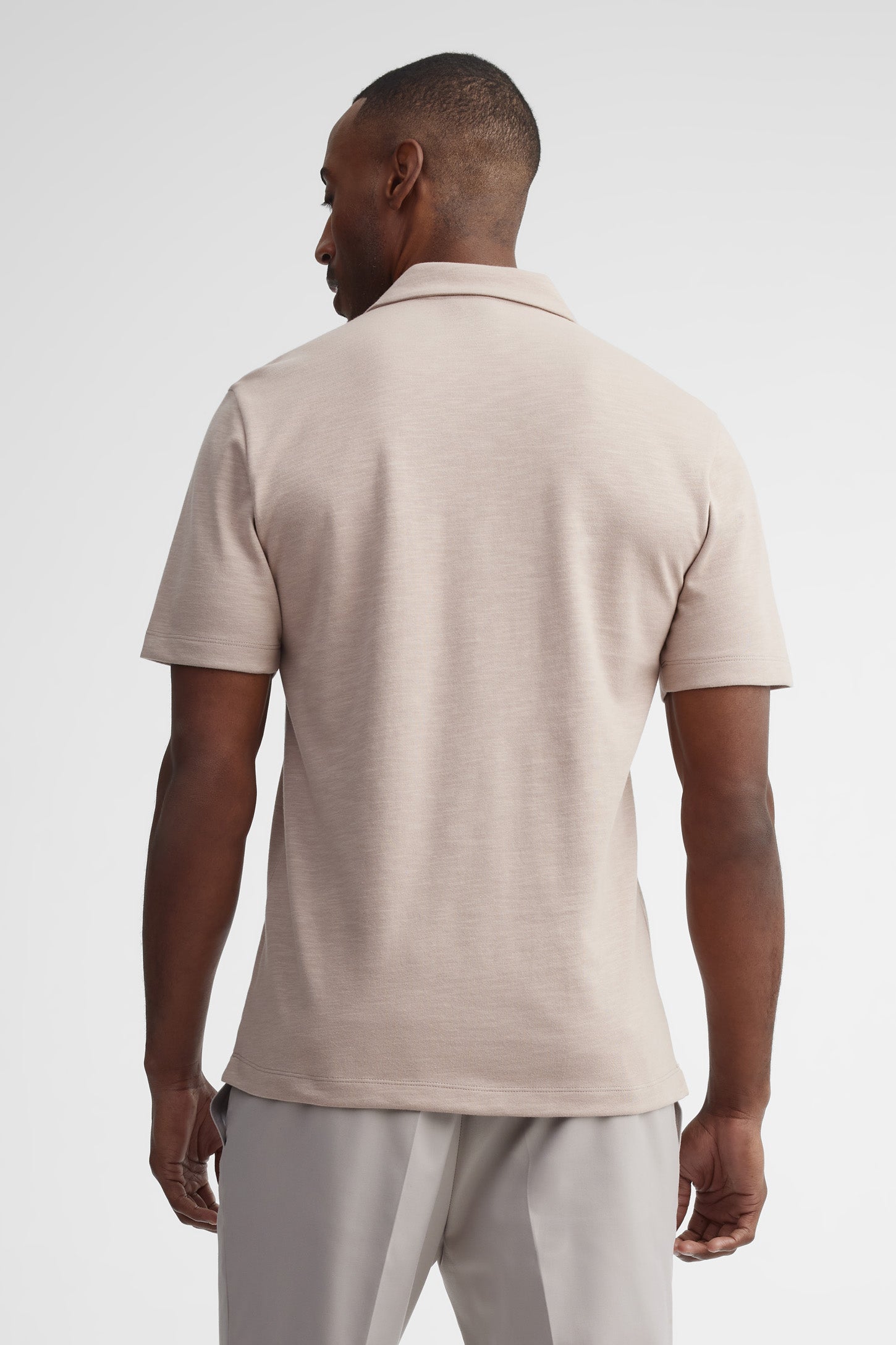 Polo manches courtes semi-ajusté - Homme && BEIGE