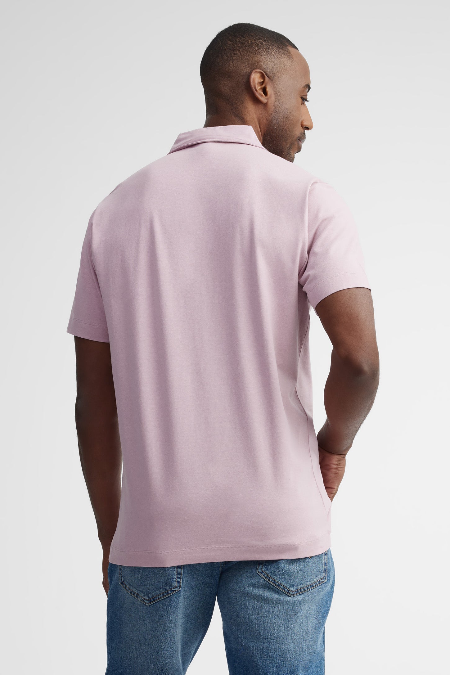 Polo manches courtes semi-ajusté - Homme && MAUVE