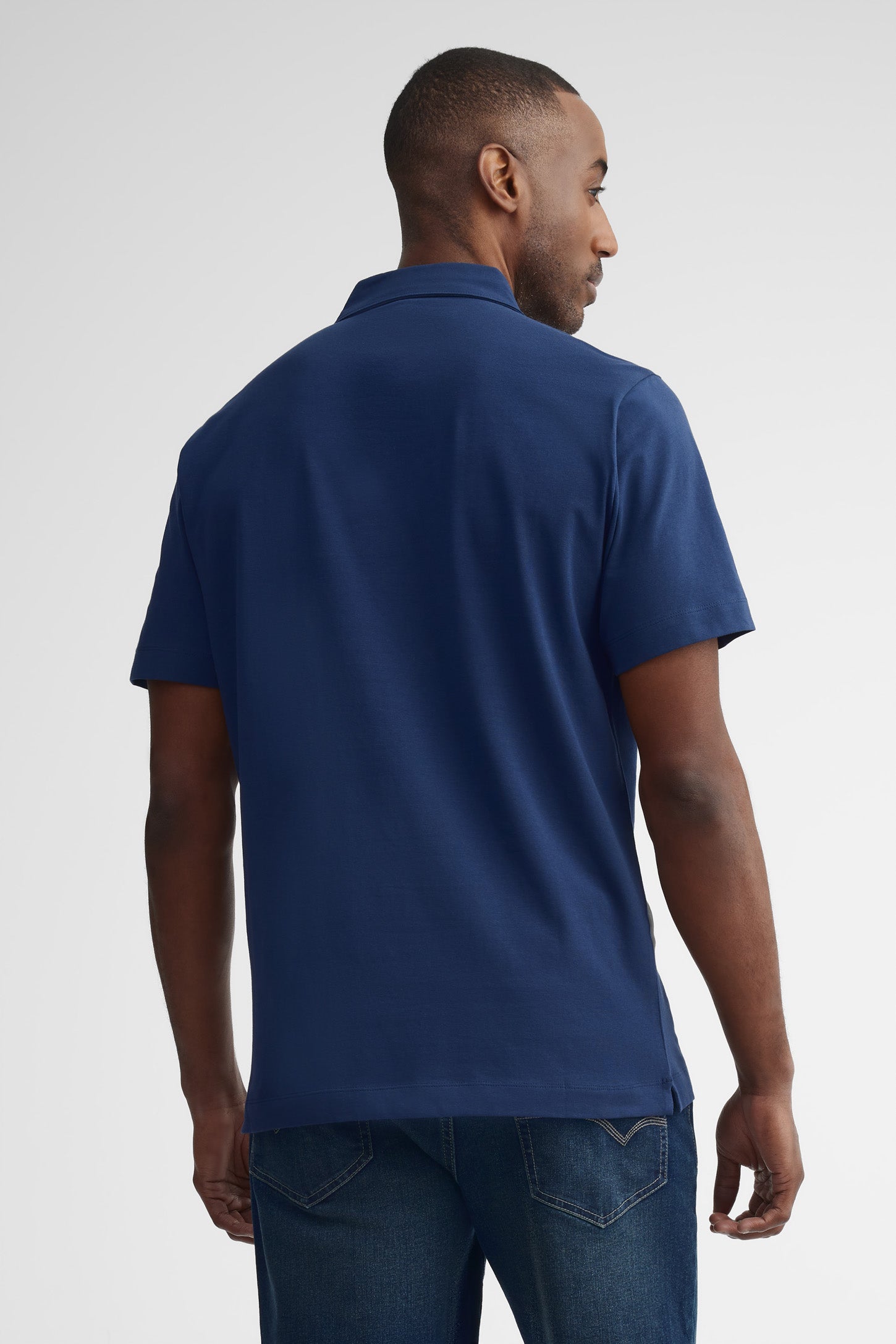 Polo manches courtes semi-ajusté - Homme && MARIN