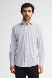 Chemise extensible 4 sens coton - Homme && BLANC MULTI