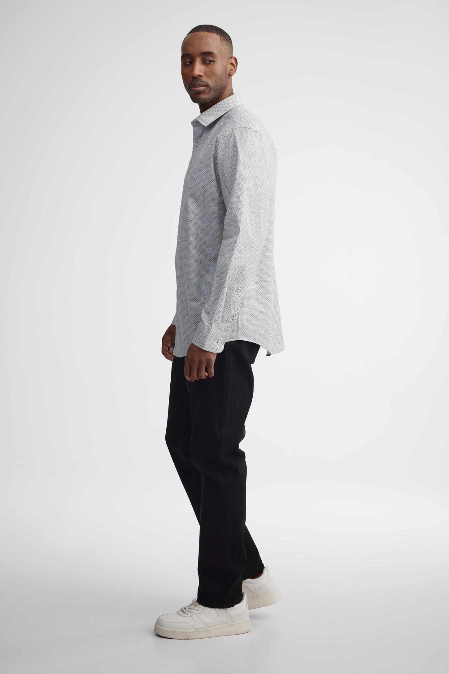 Chemise imprimée coton habillé - Homme && BLANC MULTI