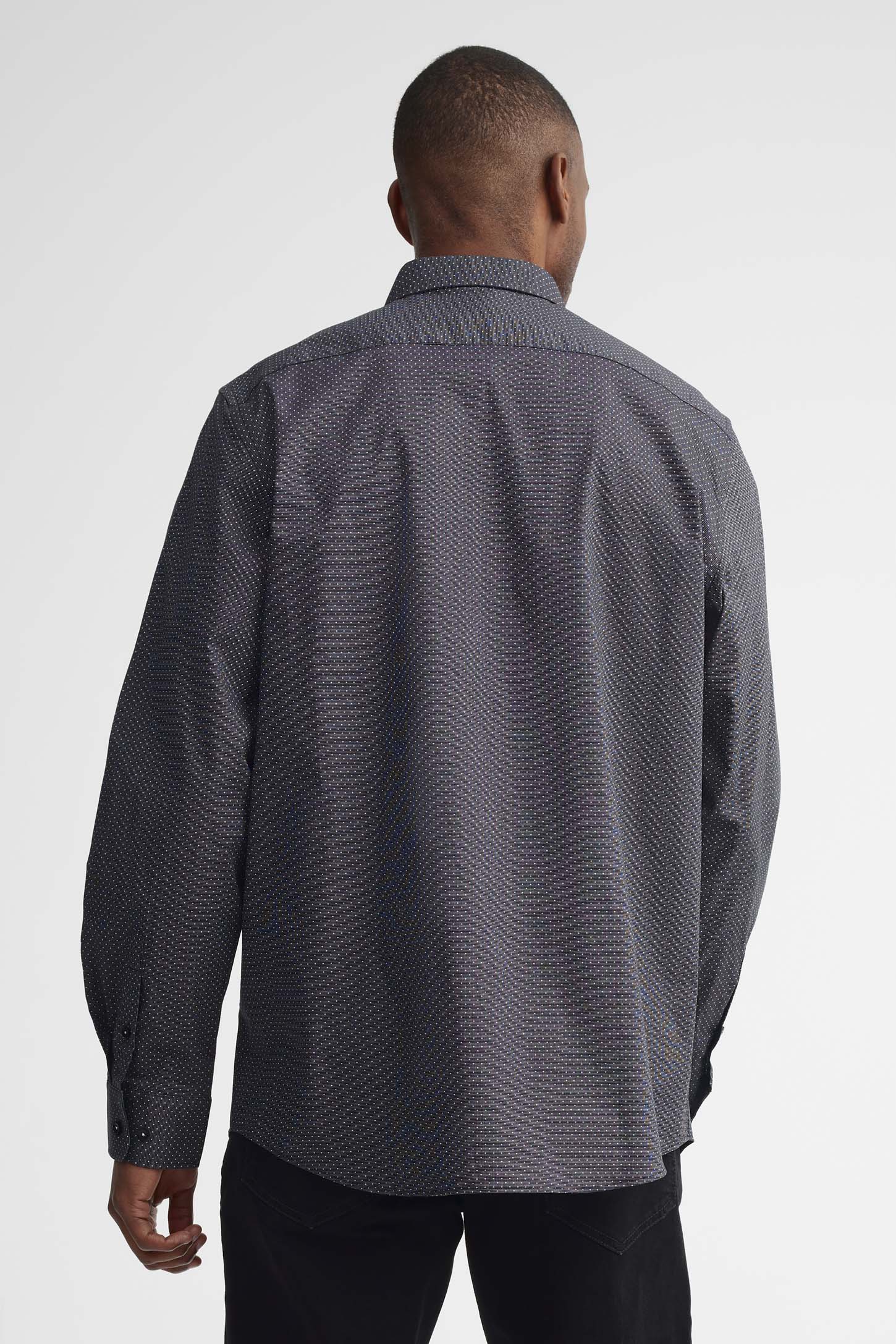 Chemise imprimée coton habillé - Homme && NOIR/MULTI