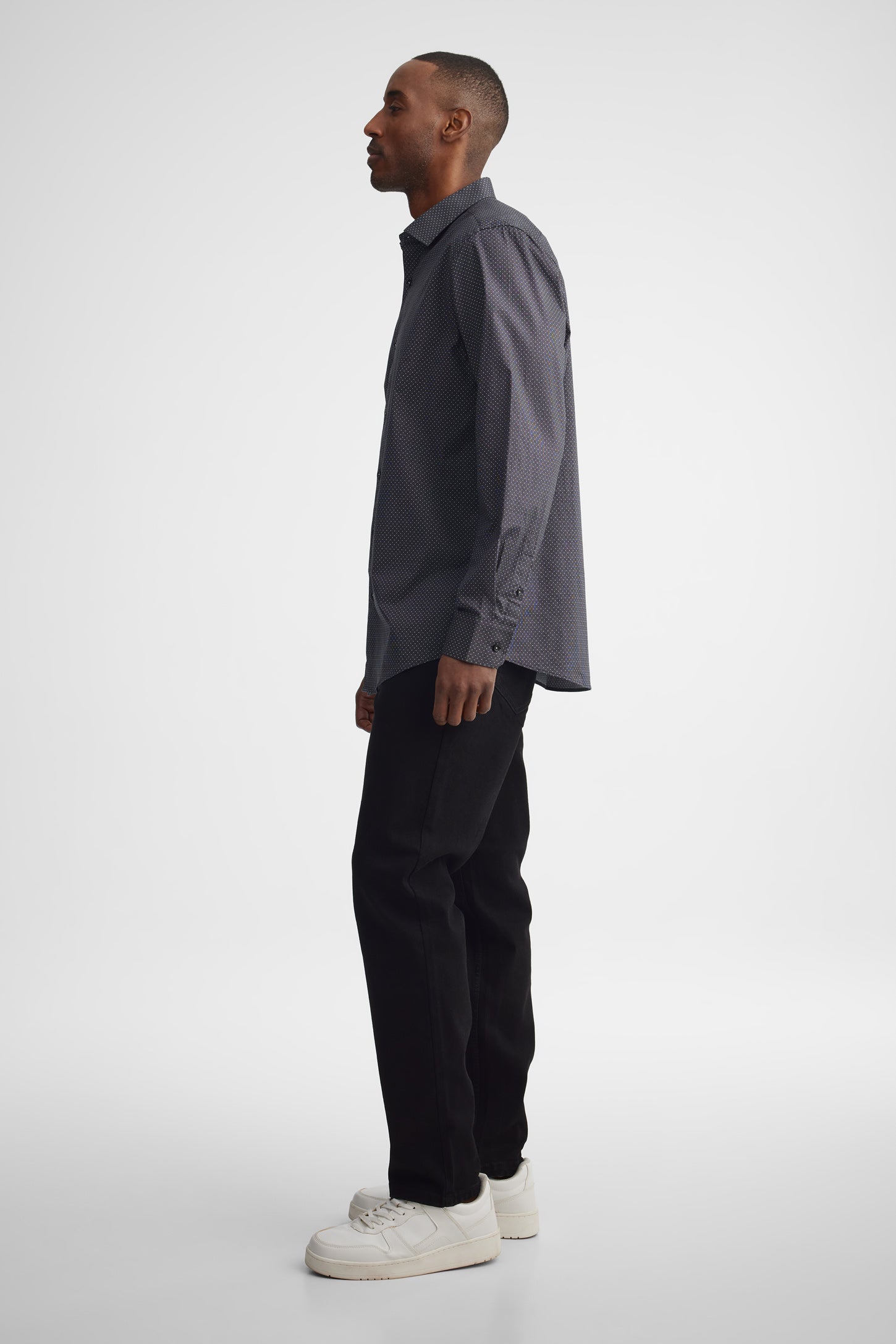 Chemise imprimée coton habillé - Homme && NOIR/MULTI