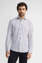 Chemise extensible 4 sens coton - Homme && BLANC MULTI