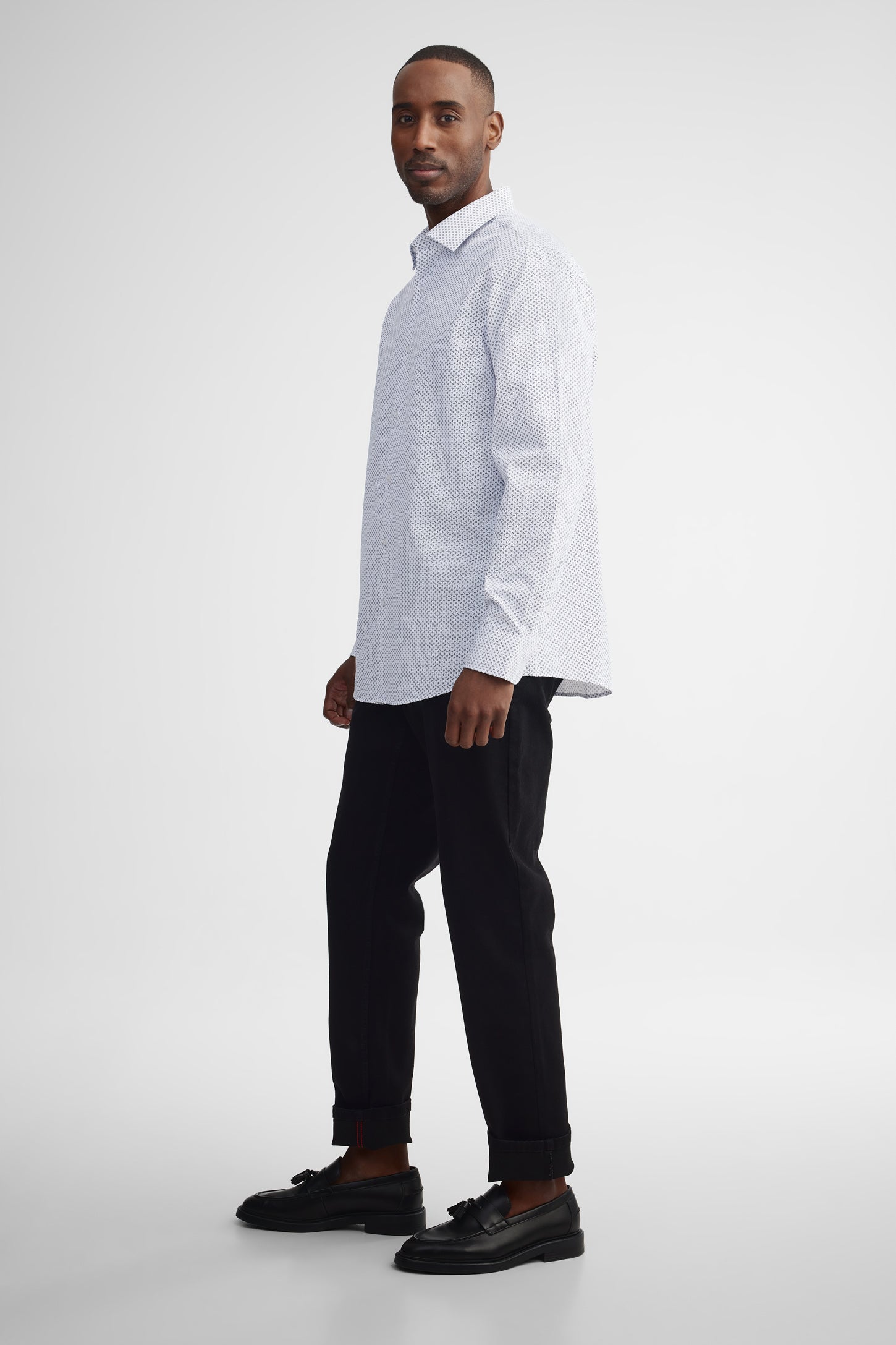 Chemise coupe régulière et cravate - Homme && BLANC