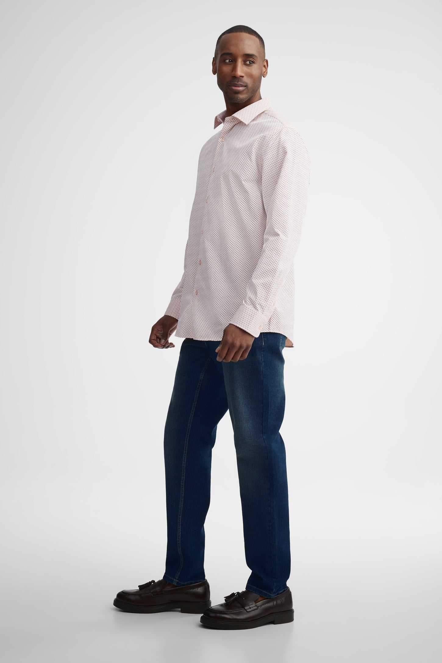 Chemise coupe régulière et cravate - Homme && ROSE
