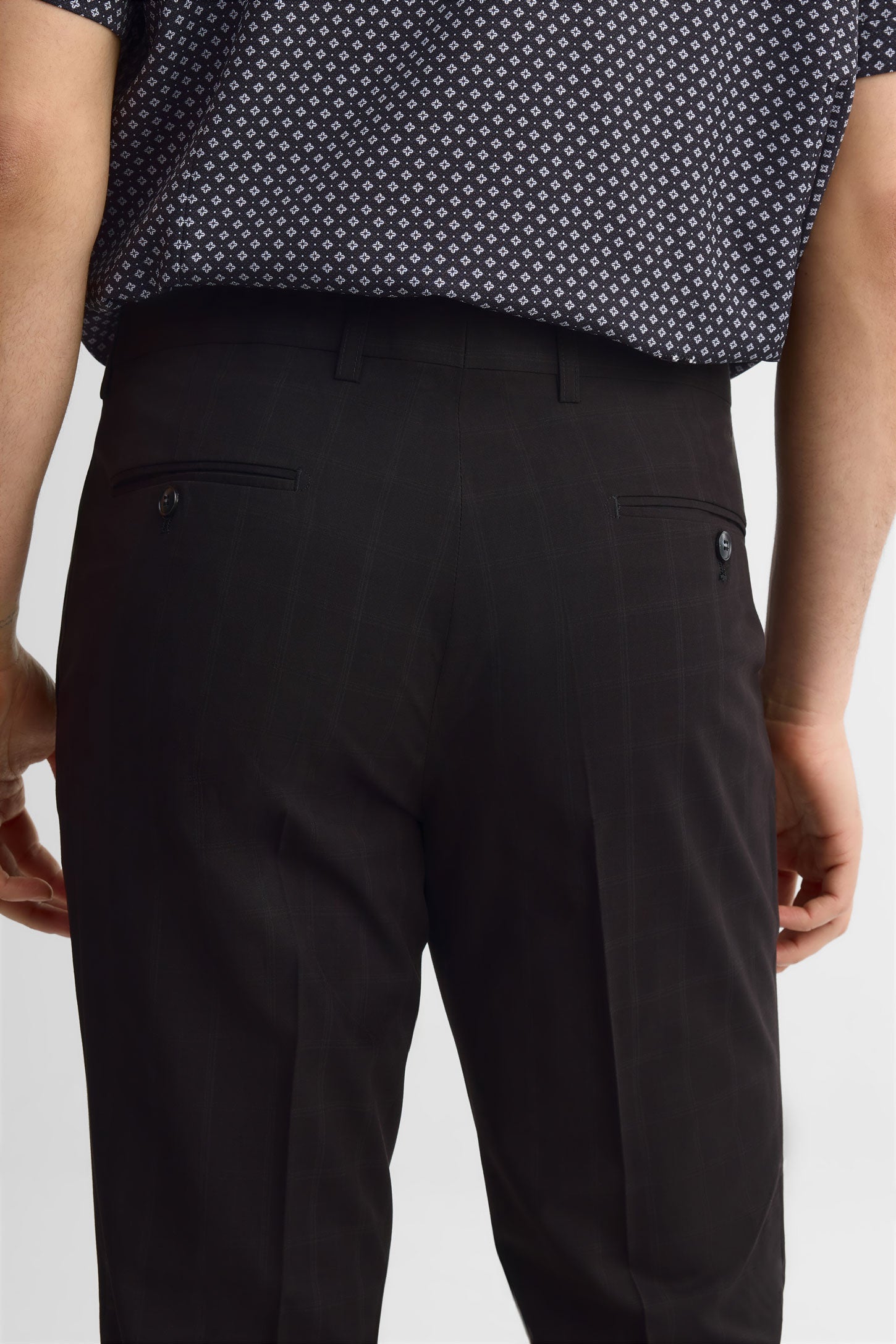Pantalon à carreaux habillé - Homme && NOIR/MULTI