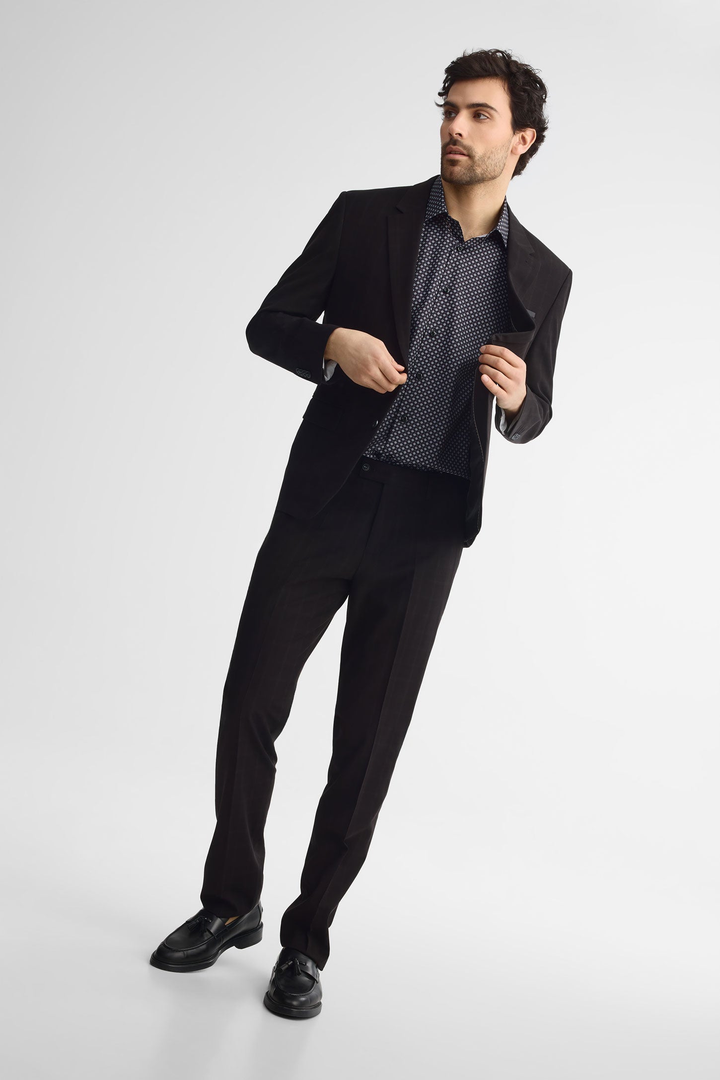 Pantalon à carreaux habillé - Homme && NOIR/MULTI