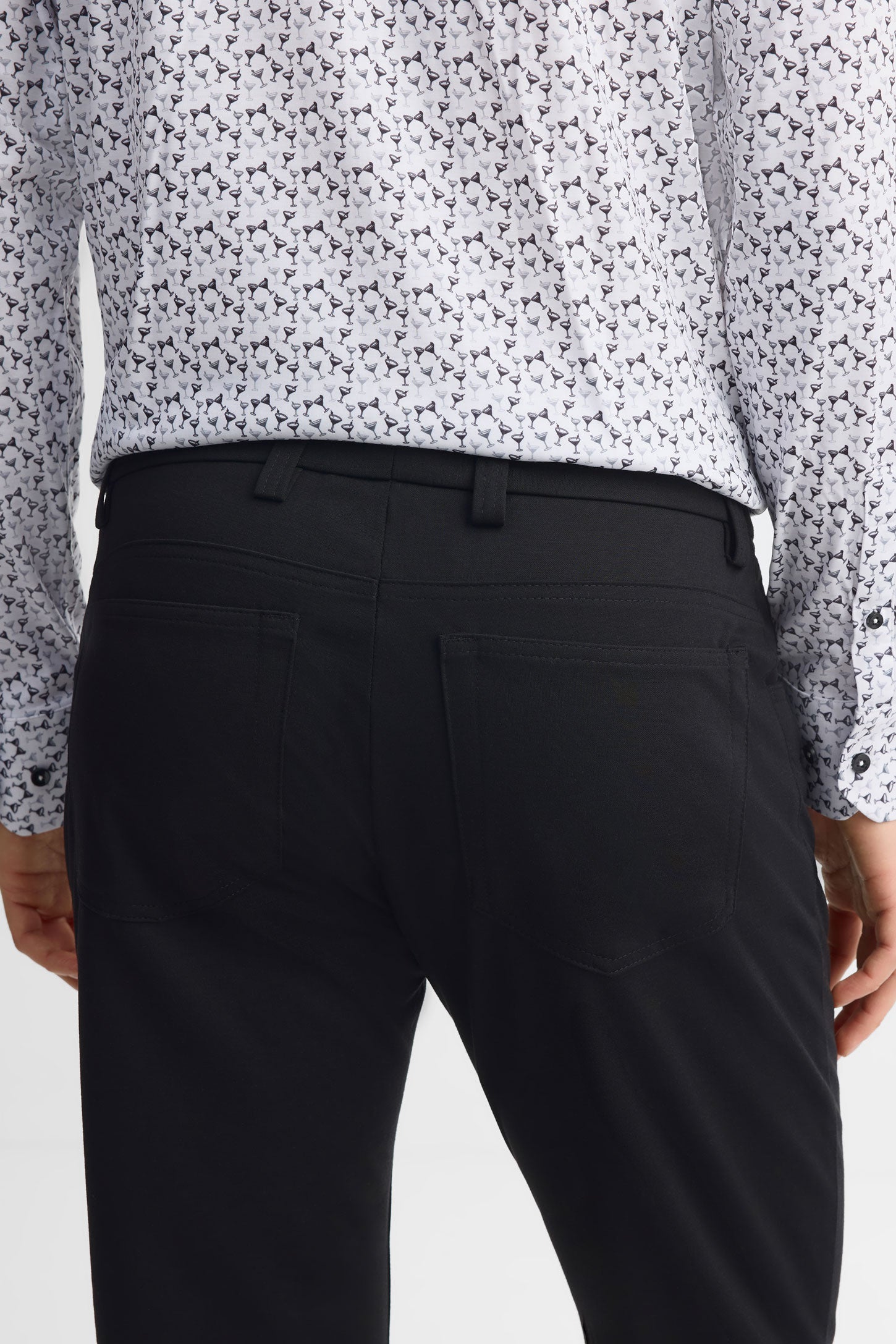 Pantalon coupe semi-ajustée habillé - Homme && NOIR