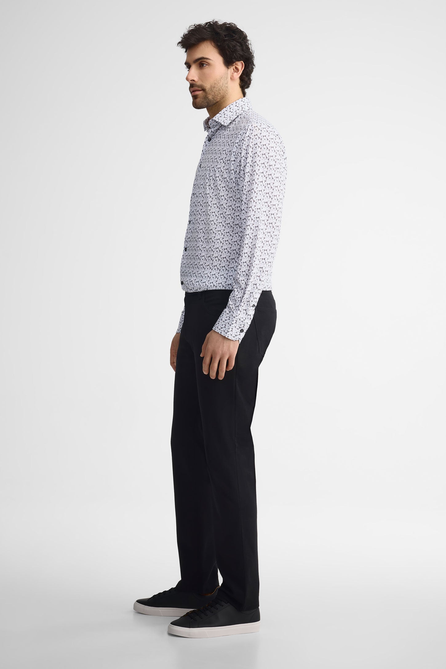 Pantalon coupe semi-ajustée habillé - Homme && NOIR