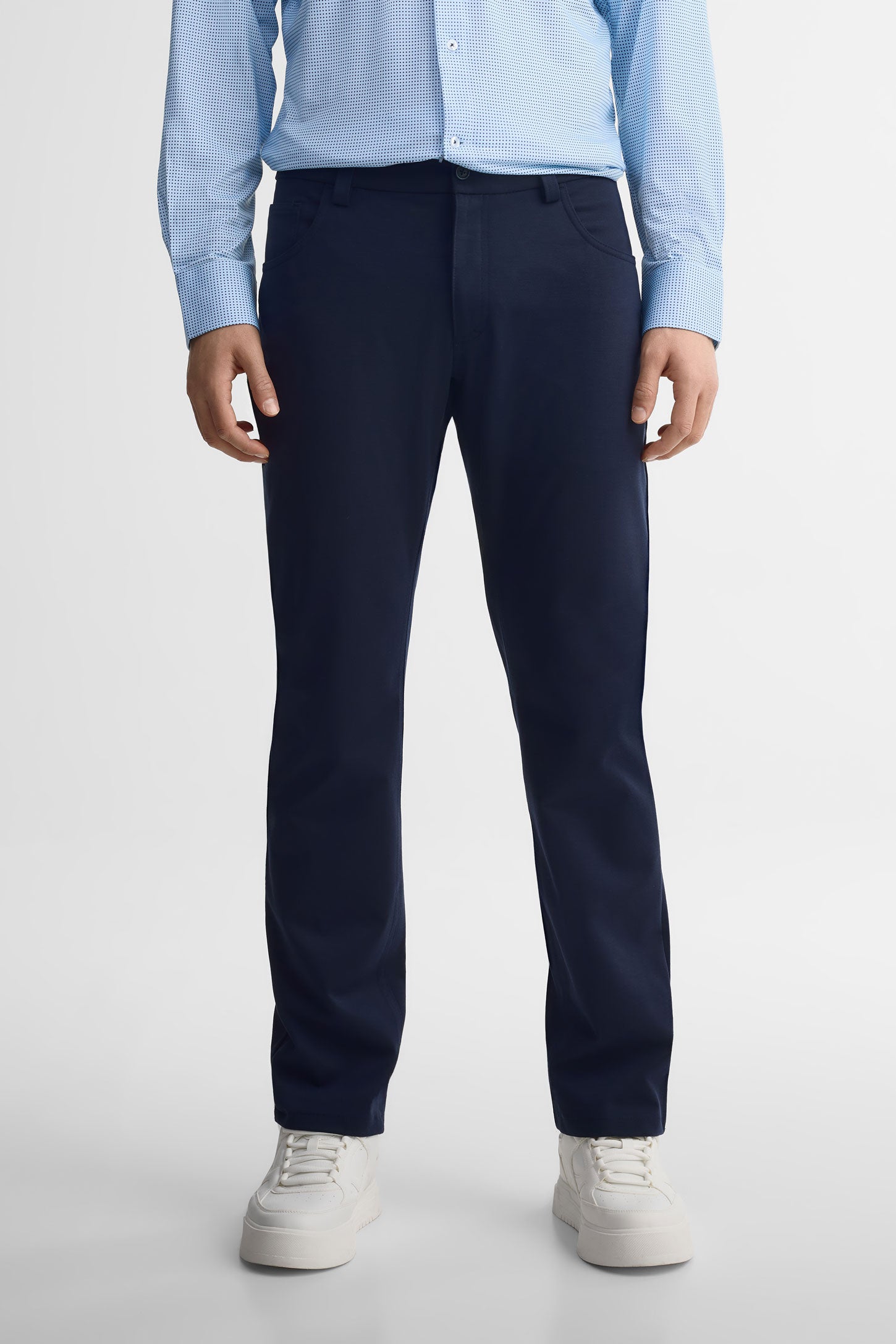 Pantalon coupe semi-ajustée habillé - Homme && MARIN