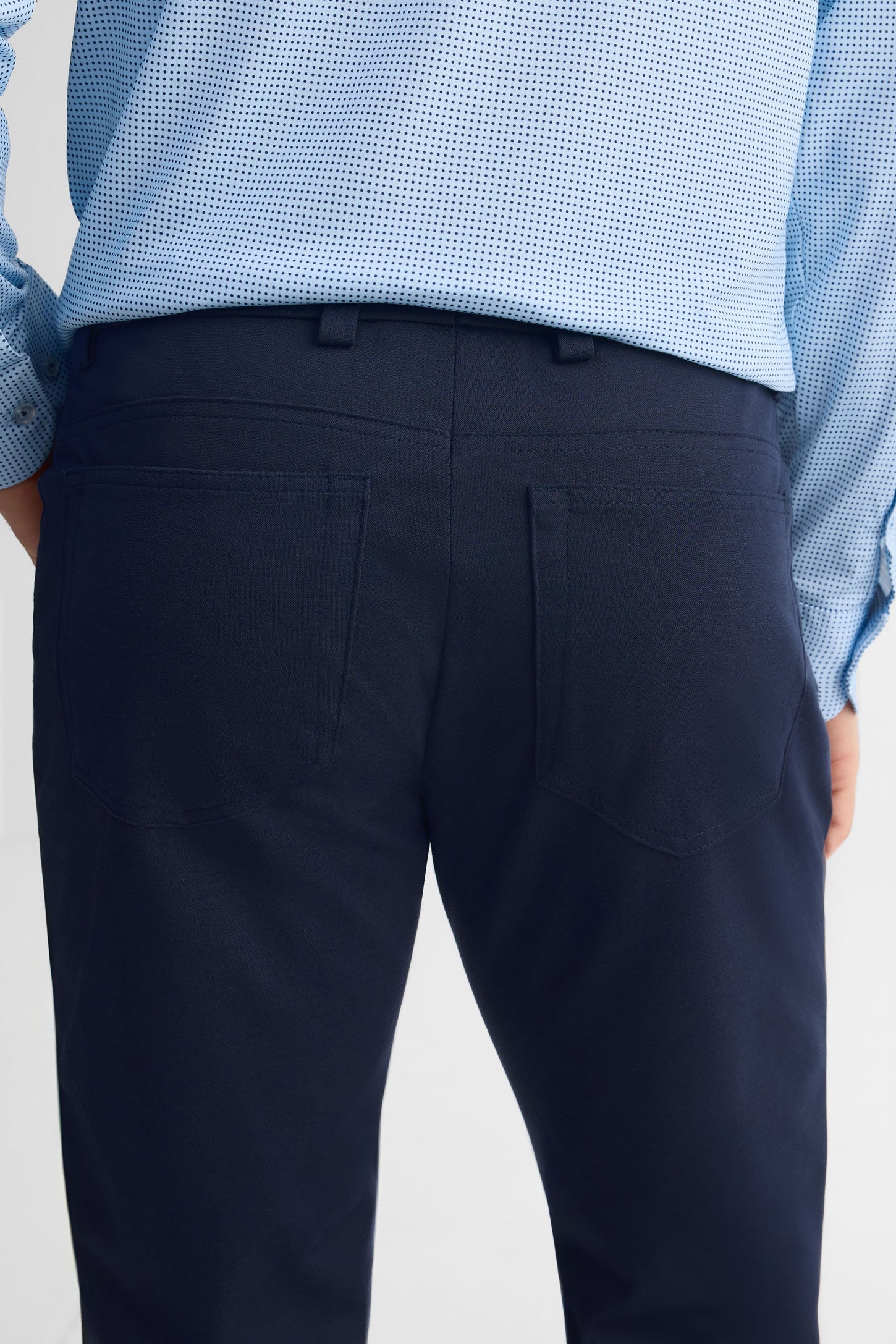 Pantalon coupe semi-ajustée habillé - Homme && MARIN