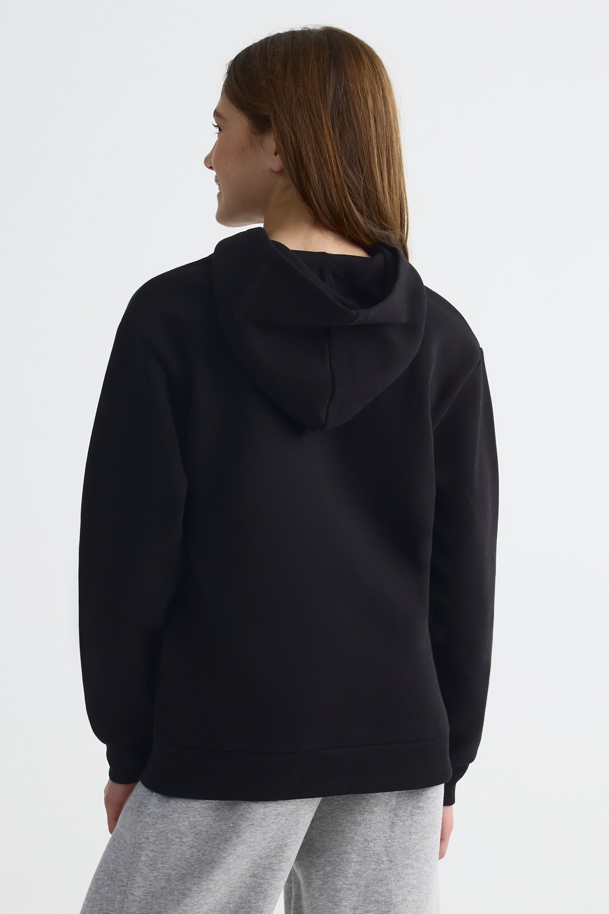 Chandail ouaté à capuchon – Ado fille && NOIR
