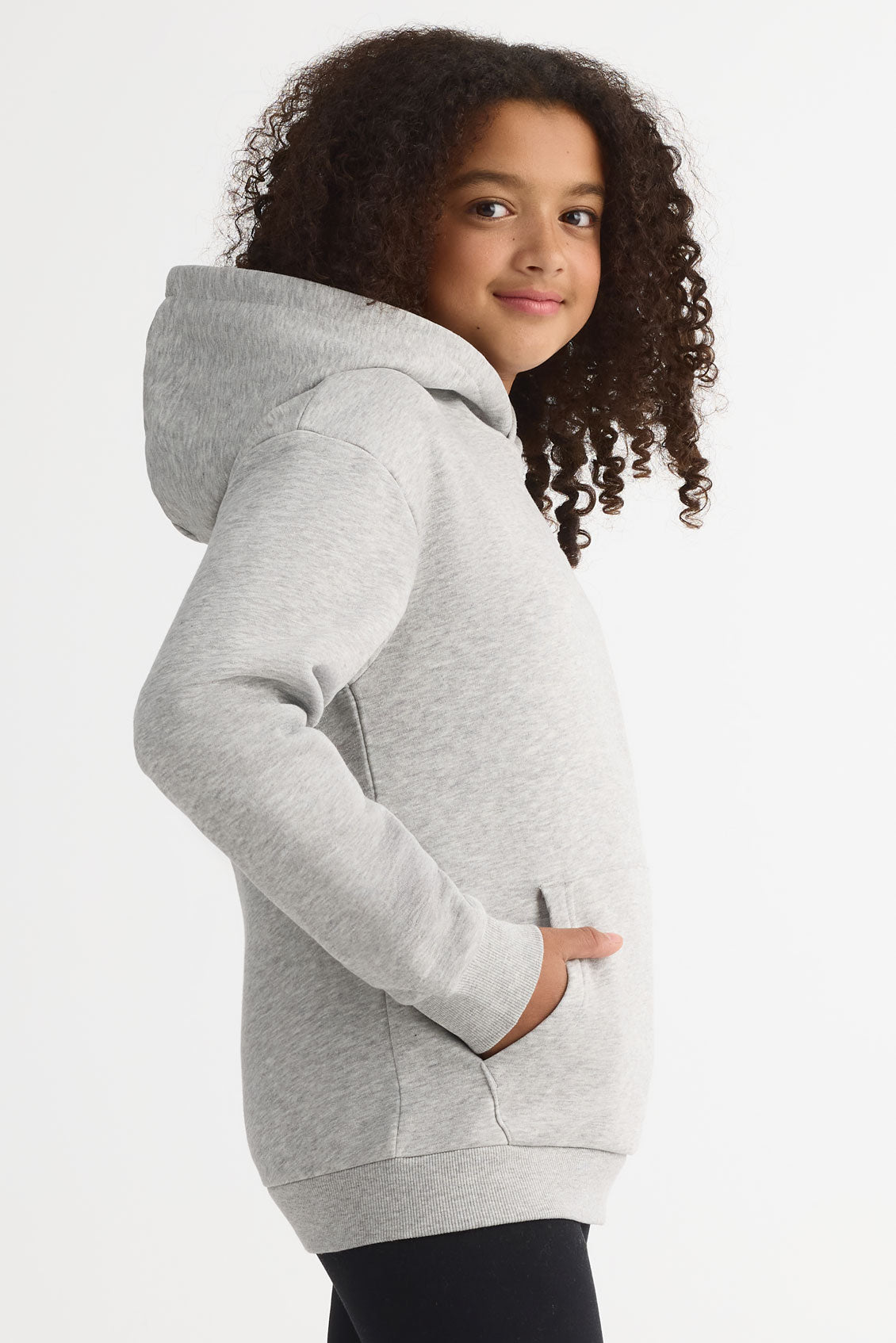 Chandail ouaté à capuchon – Ado fille && GRIS MIXTE