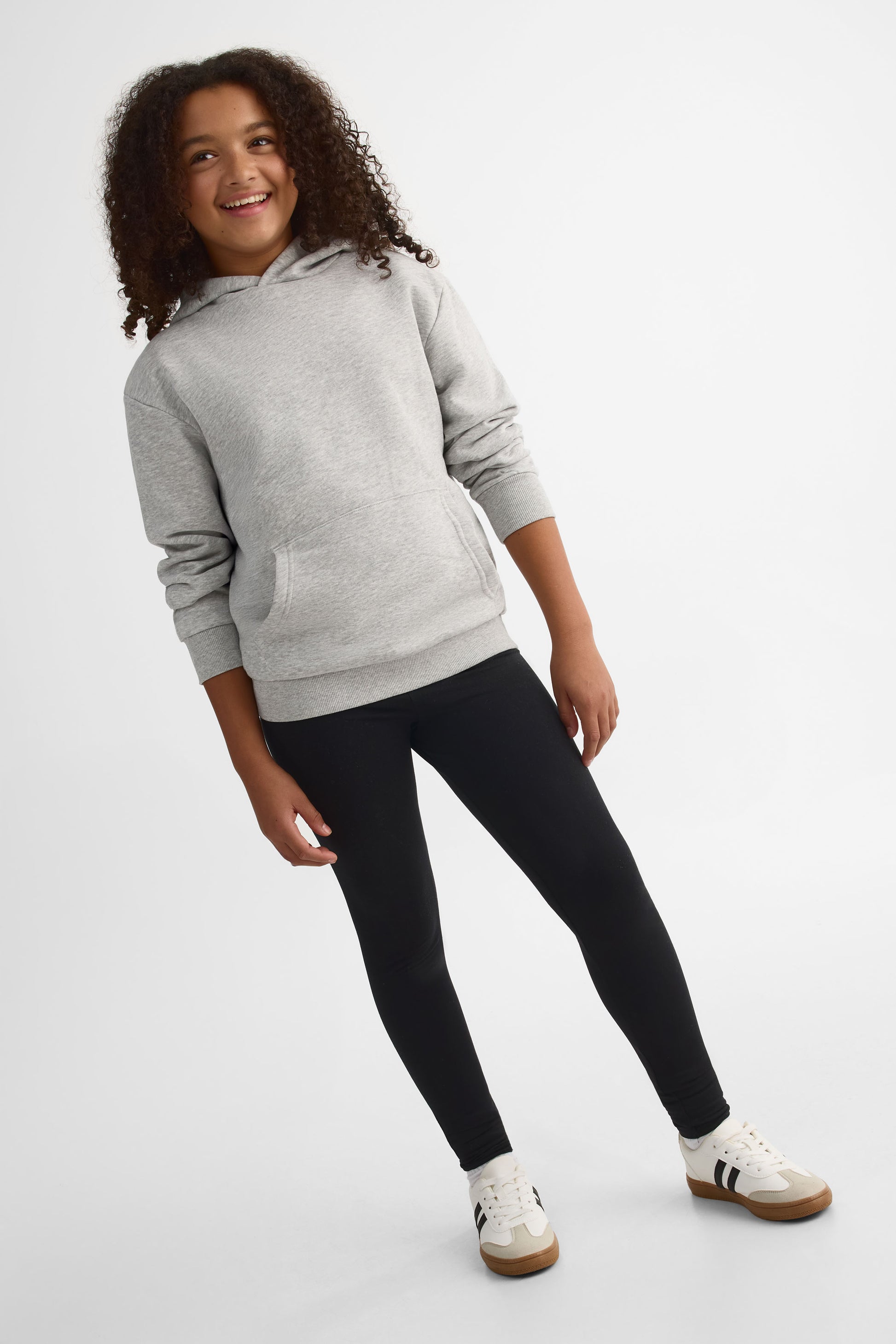 Chandail ouaté à capuchon – Ado fille && GRIS MIXTE