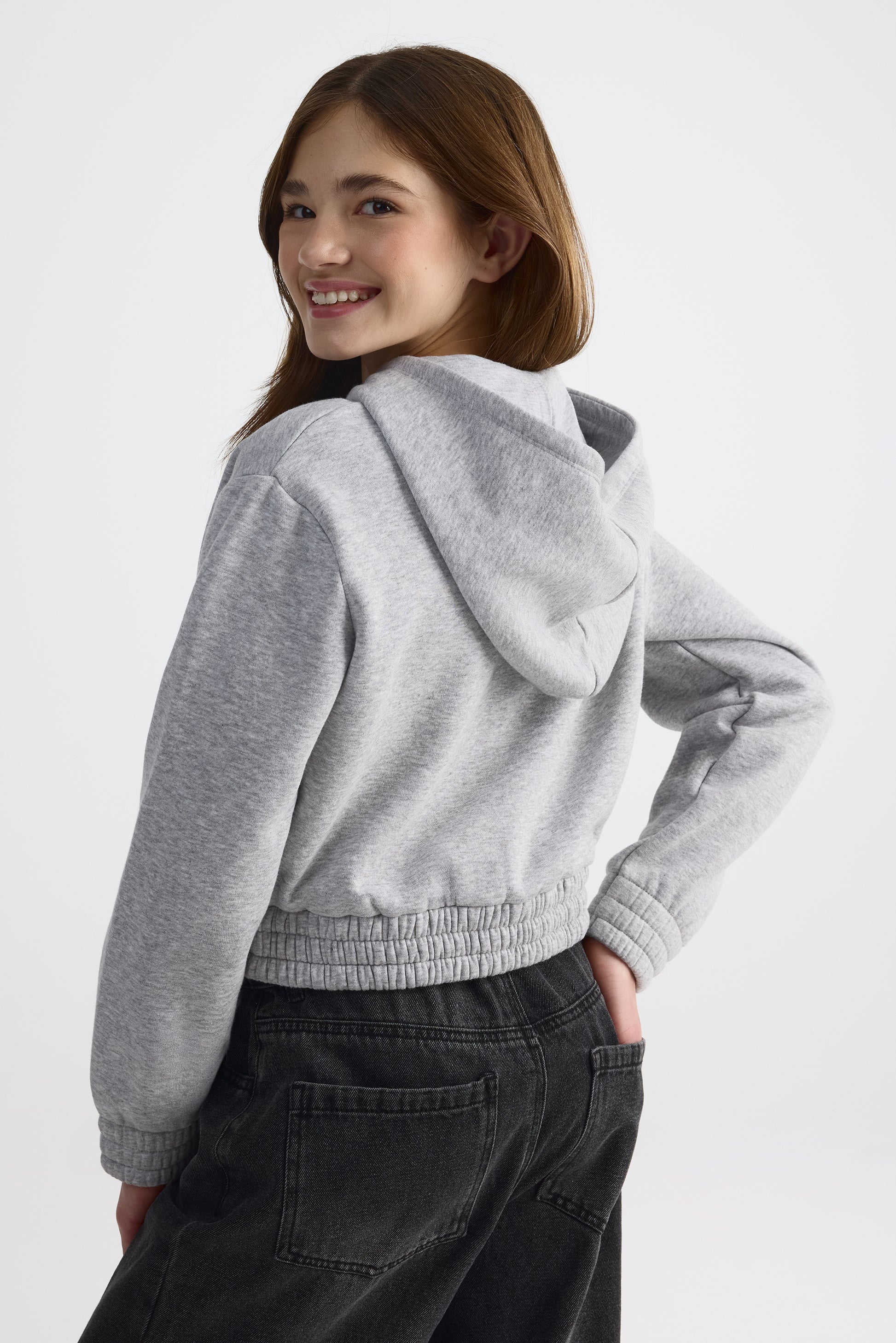 Veste ouatée à capuchon - Ado fille && GRIS MIXTE