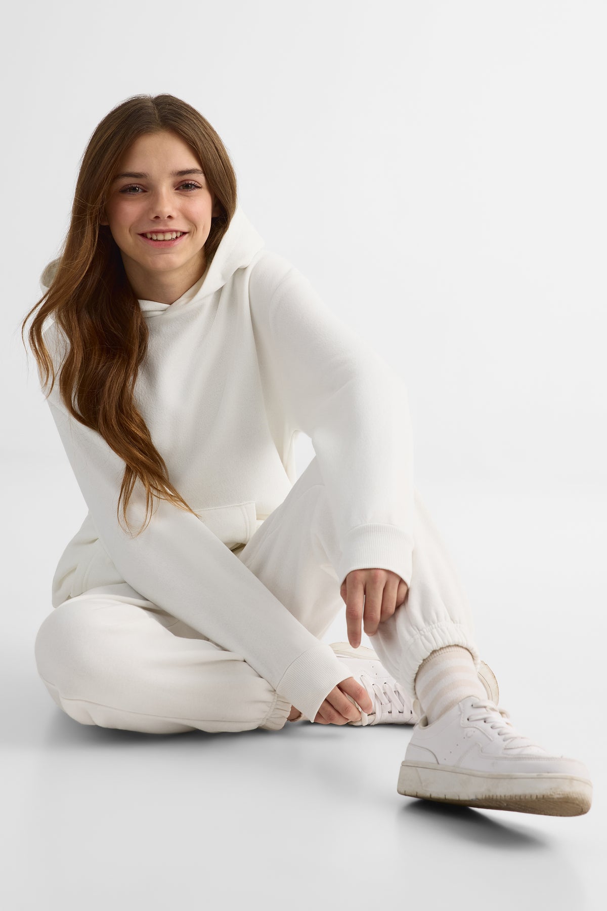 Pantalon jogging avec poches - Ado fille && CREME