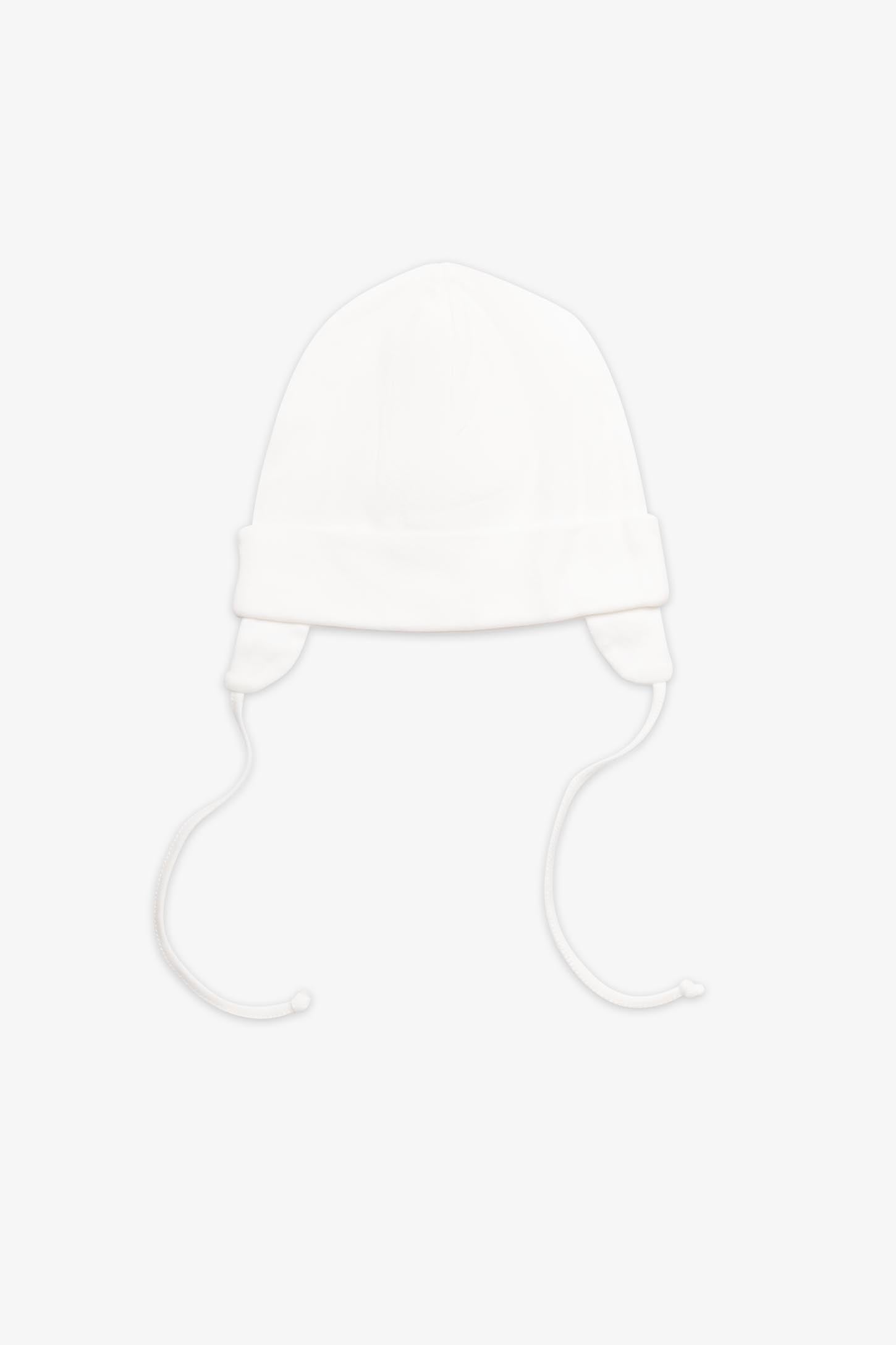 Chapeau à cordons uni - Bébé && BLANC