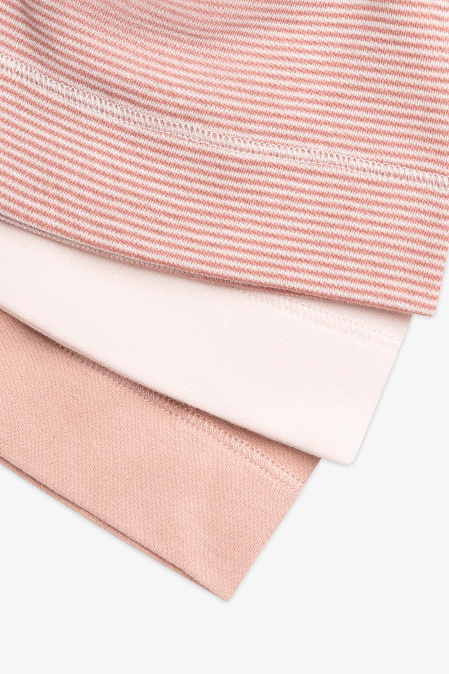 Lot de 3 chapeaux coton bio - Bébé && ROSE