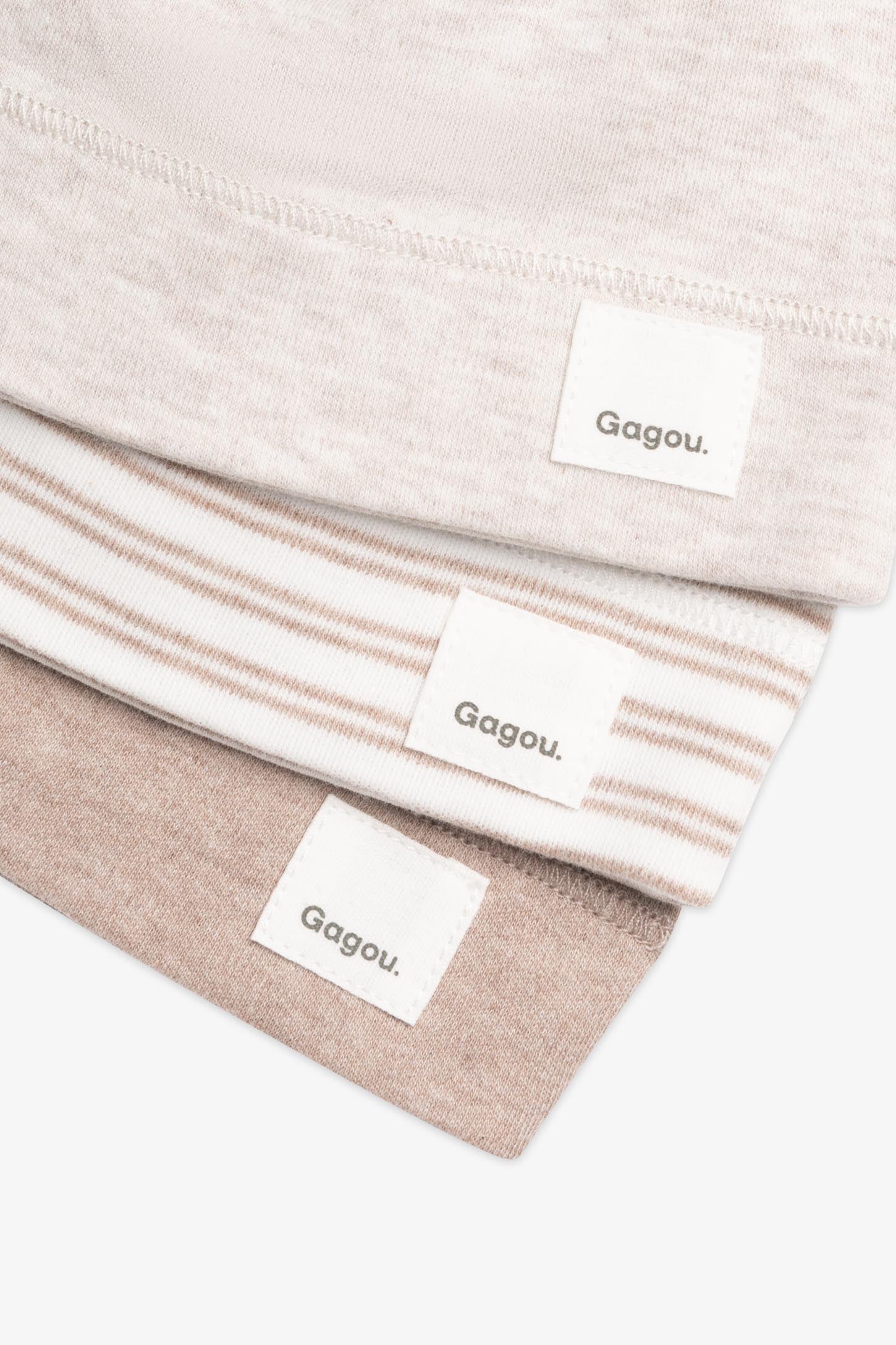 Lot de 3 chapeaux coton bio - Bébé && OATMEAL