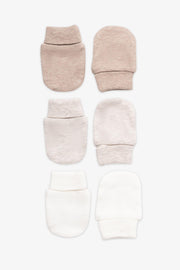 Multi pack de mitaines pour bébé - 3 paires && BLANC