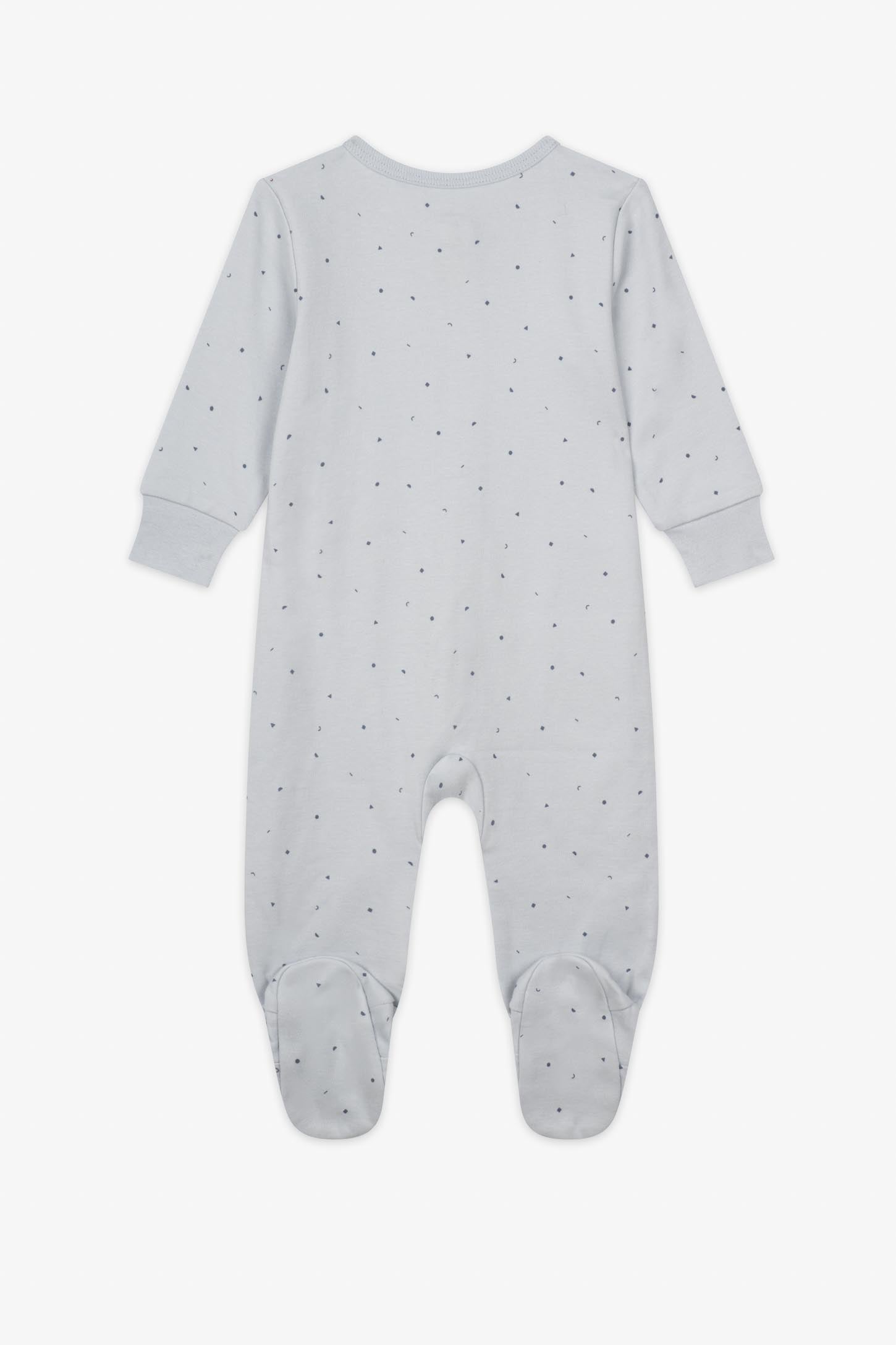 Pyjama 1-pièce coton bio - Bébé && BLEU