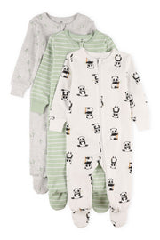Lot de 3 Pyjamas 1-pièce - Bébé garçon && VERT