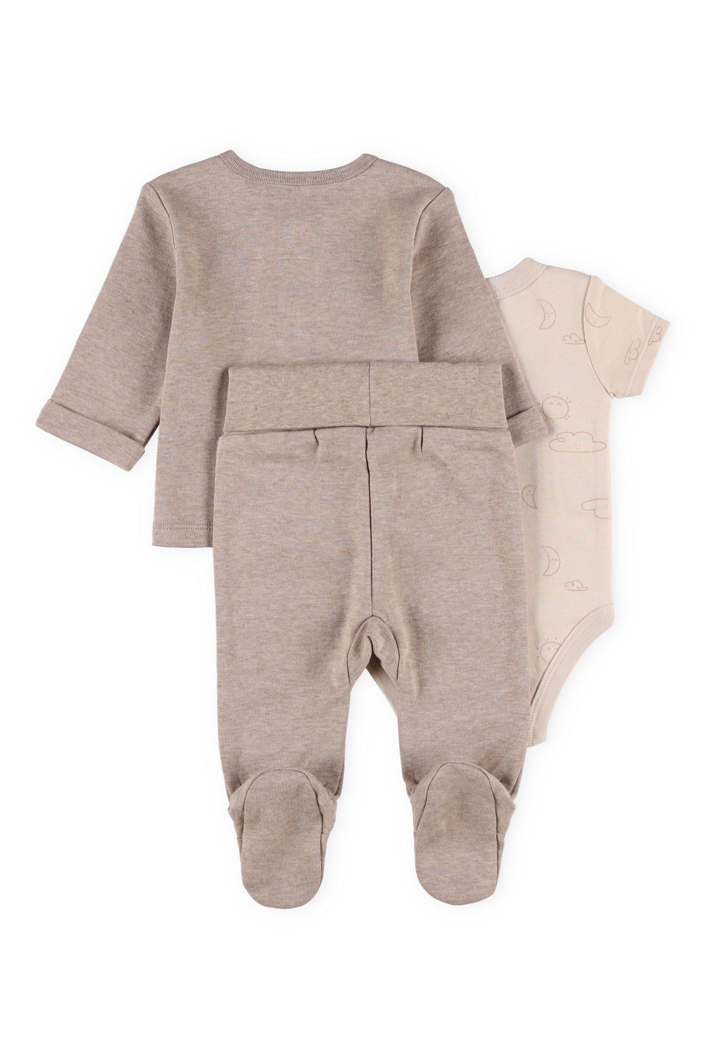 Ensemble 3-pièces coton bio - Bébé && BRUN