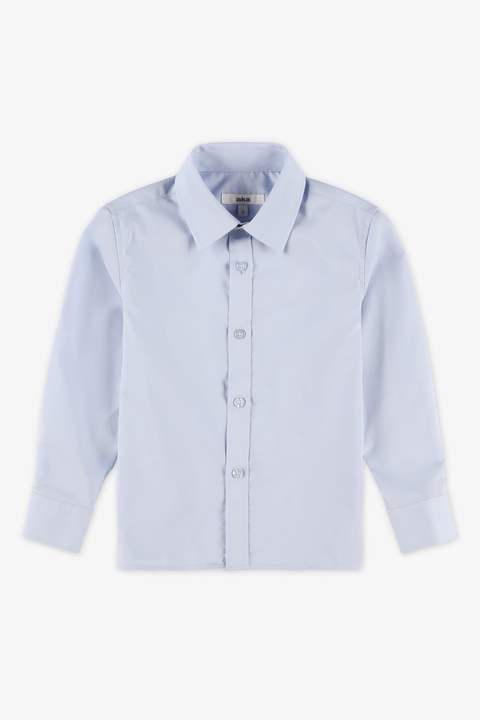 Chemise à manches longues unie - Enfant garçon && BLEU CLAIR