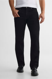 Pantalon en denim 5 poches coupe droite - Homme && NOIR