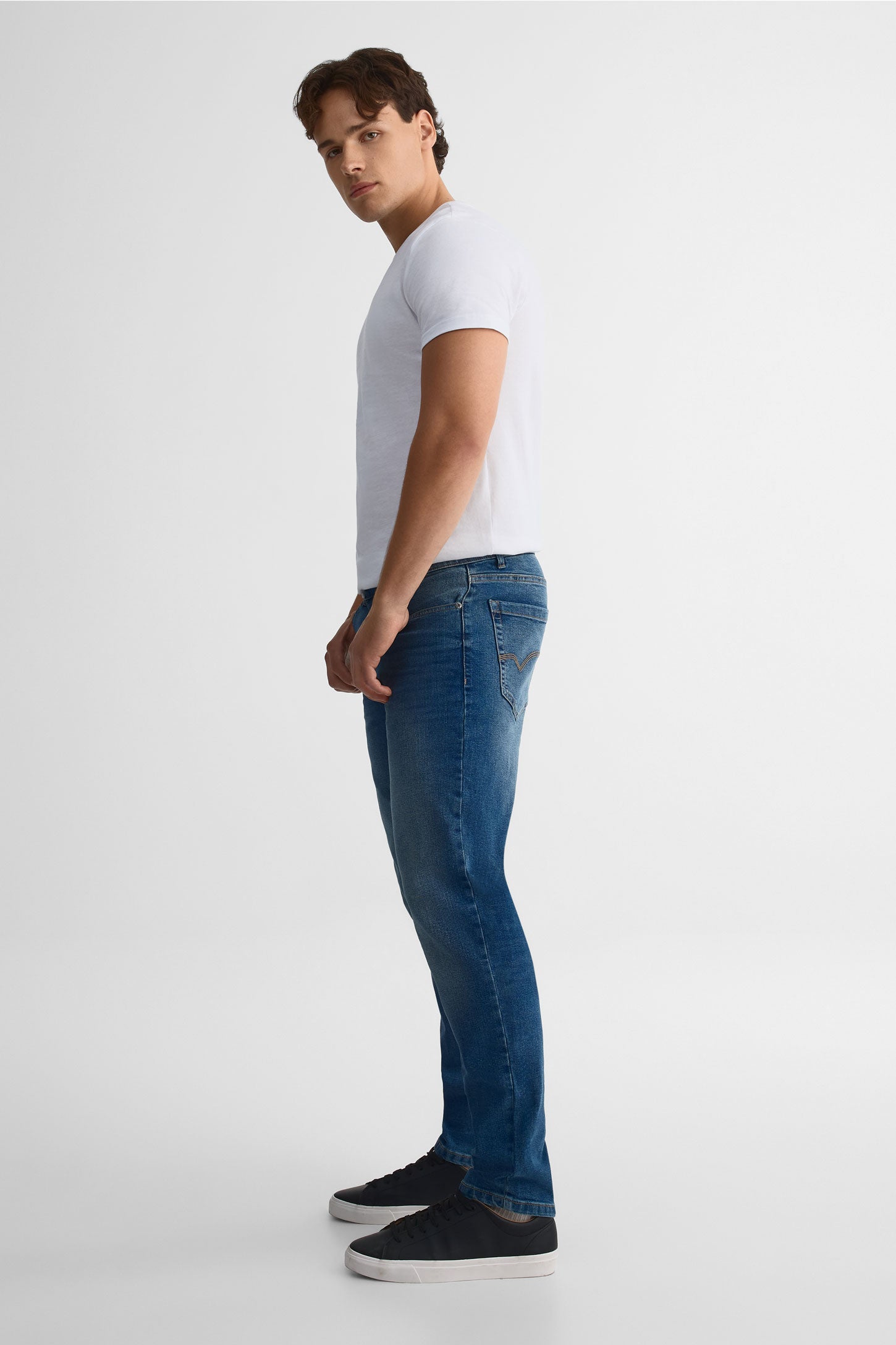 Pantalon en denim 5 poches && DENIM MOYEN