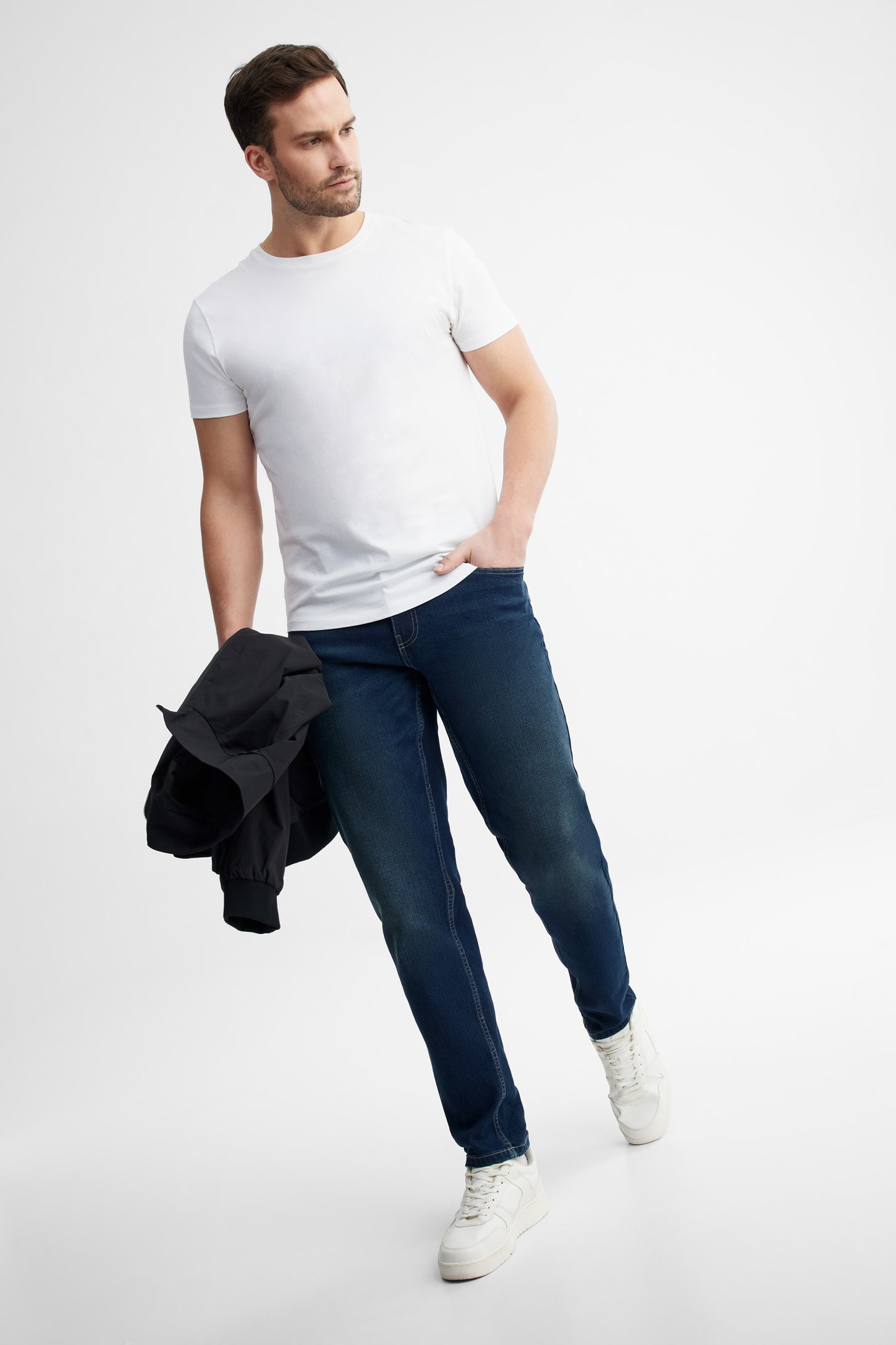 Jeans 5 poches coupe confort - Homme && INDIGO