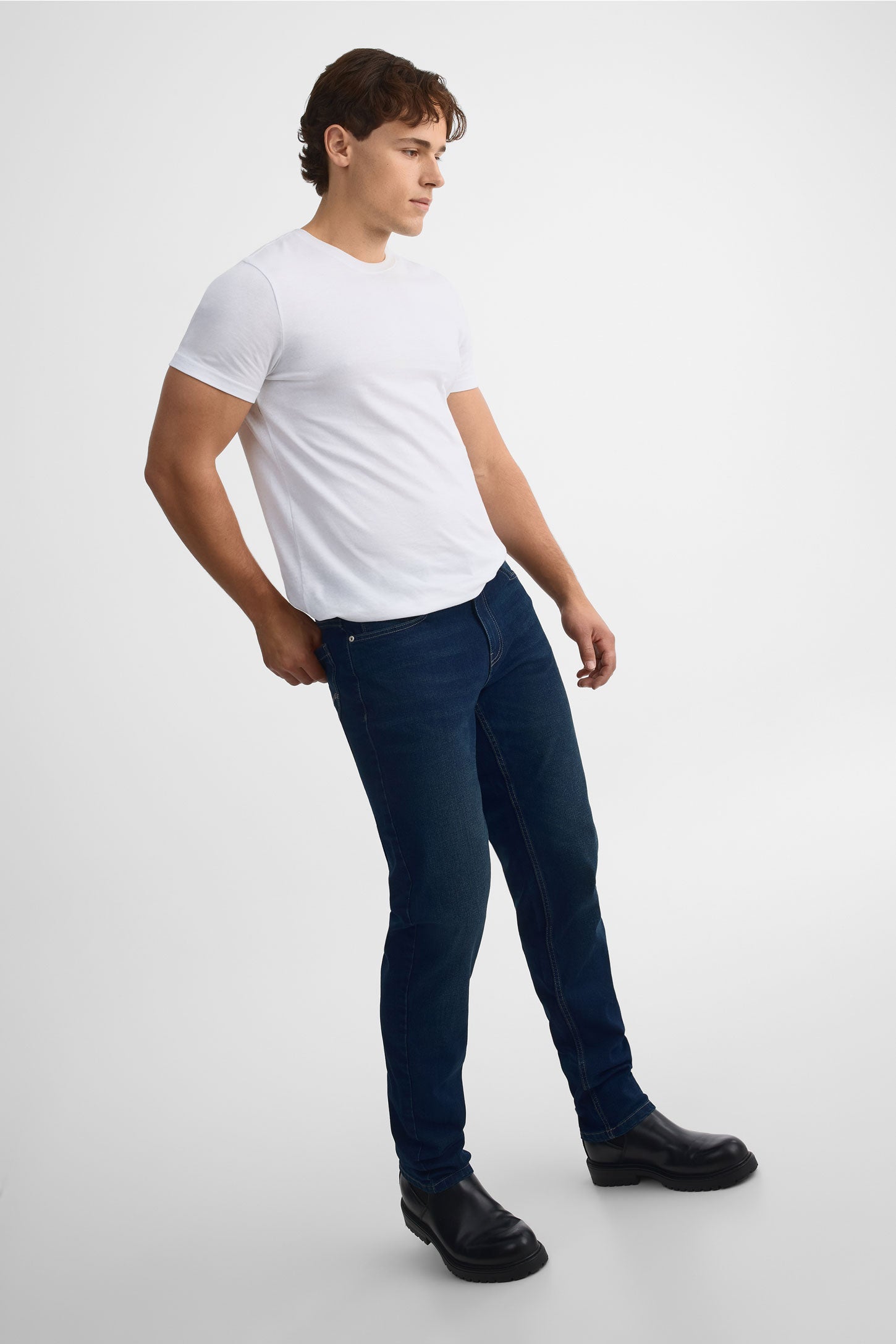 Pantalon en denim 5 poches - Homme, Relax Fit && INDIGO