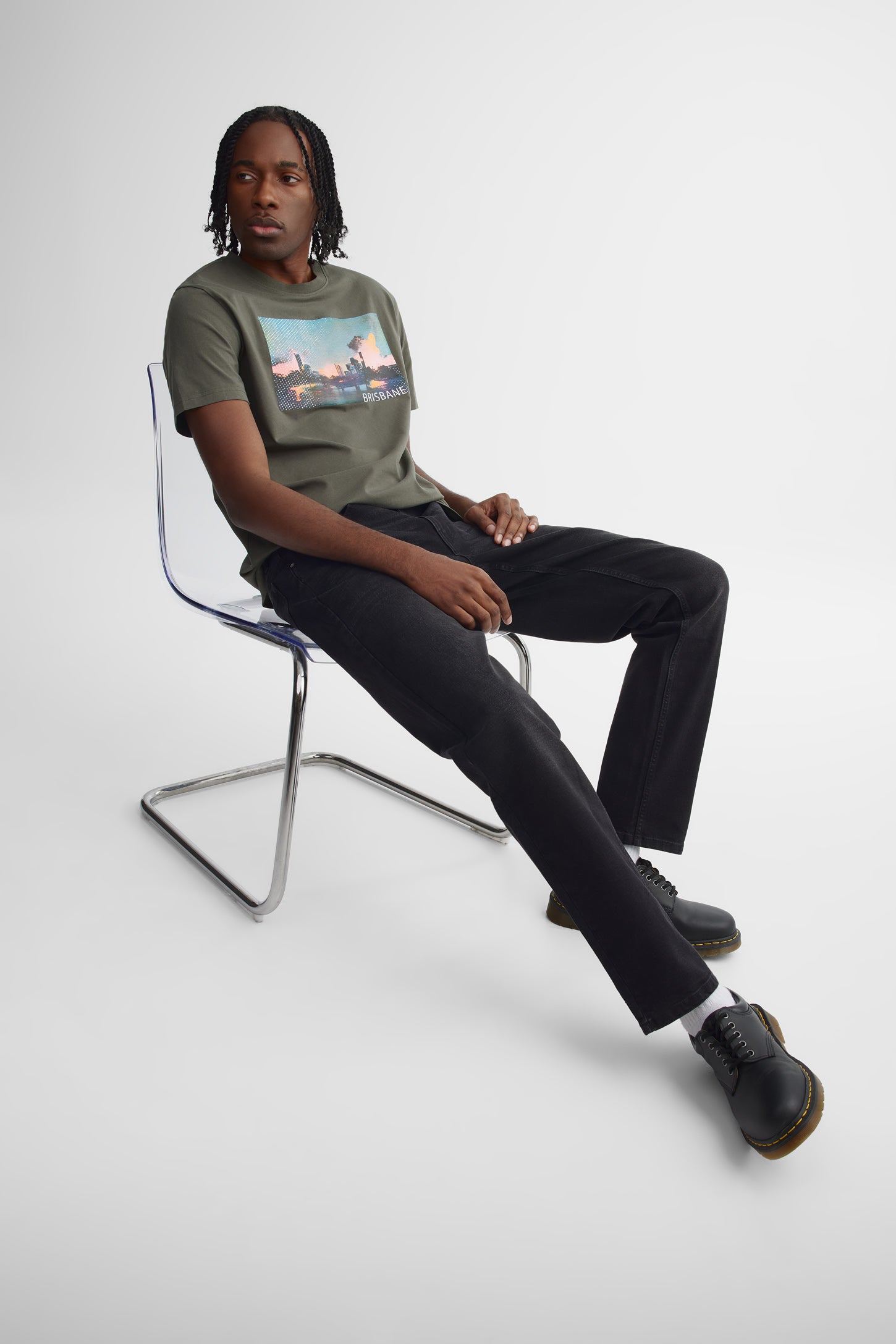 Jeans 5 poches coupe confort - Homme
 && CHARBON