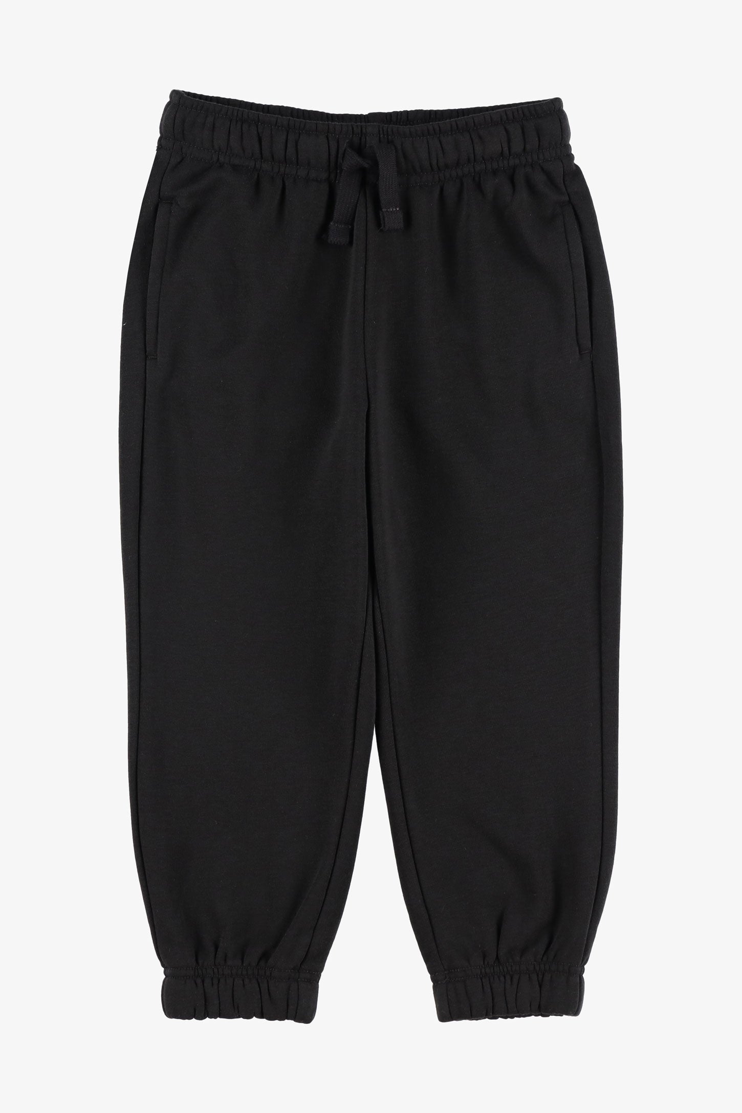 Pantalon jogger coton ouaté - Enfant fille && NOIR