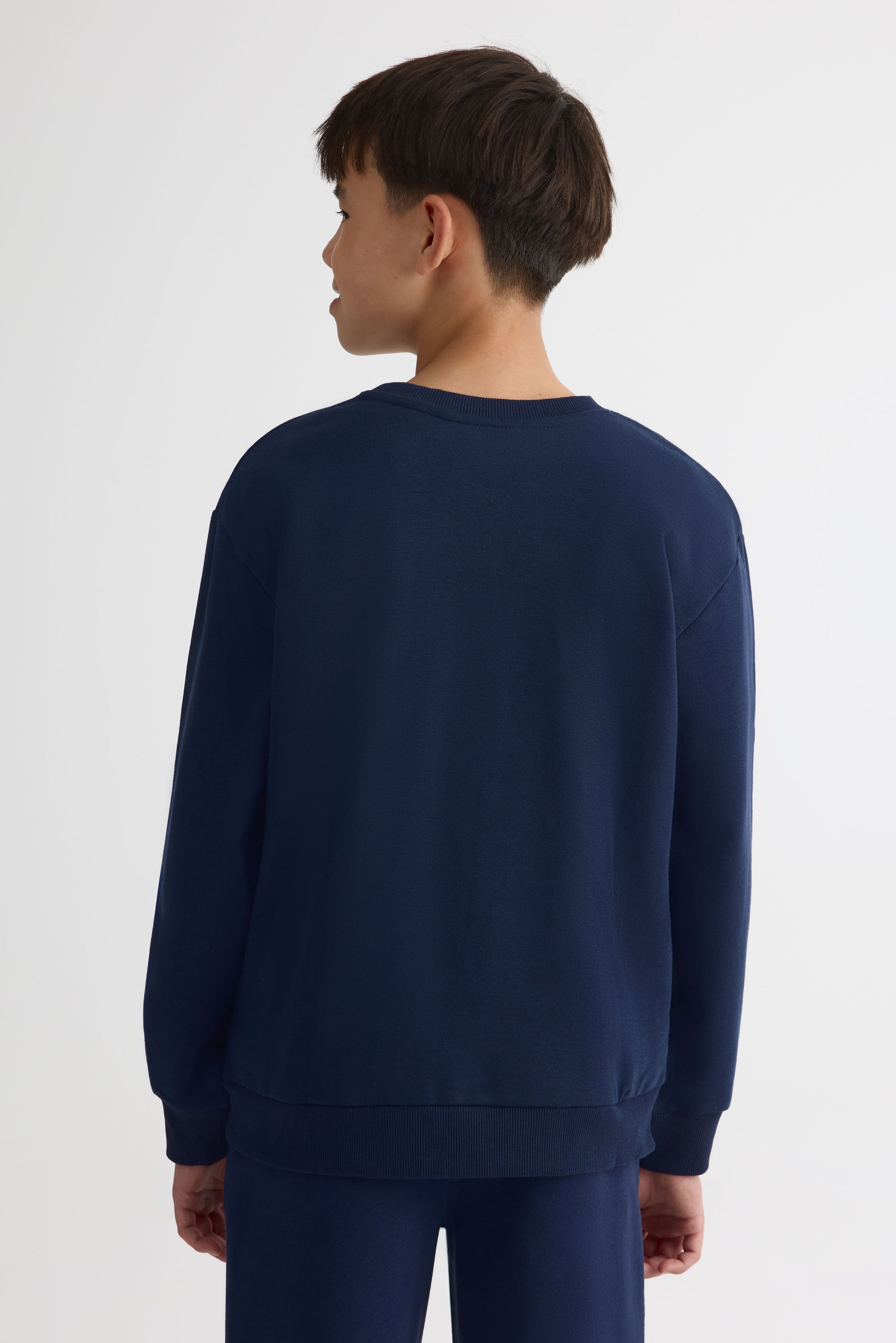 Chandail ouaté boxy à manches longues - Ado garçon && MARIN