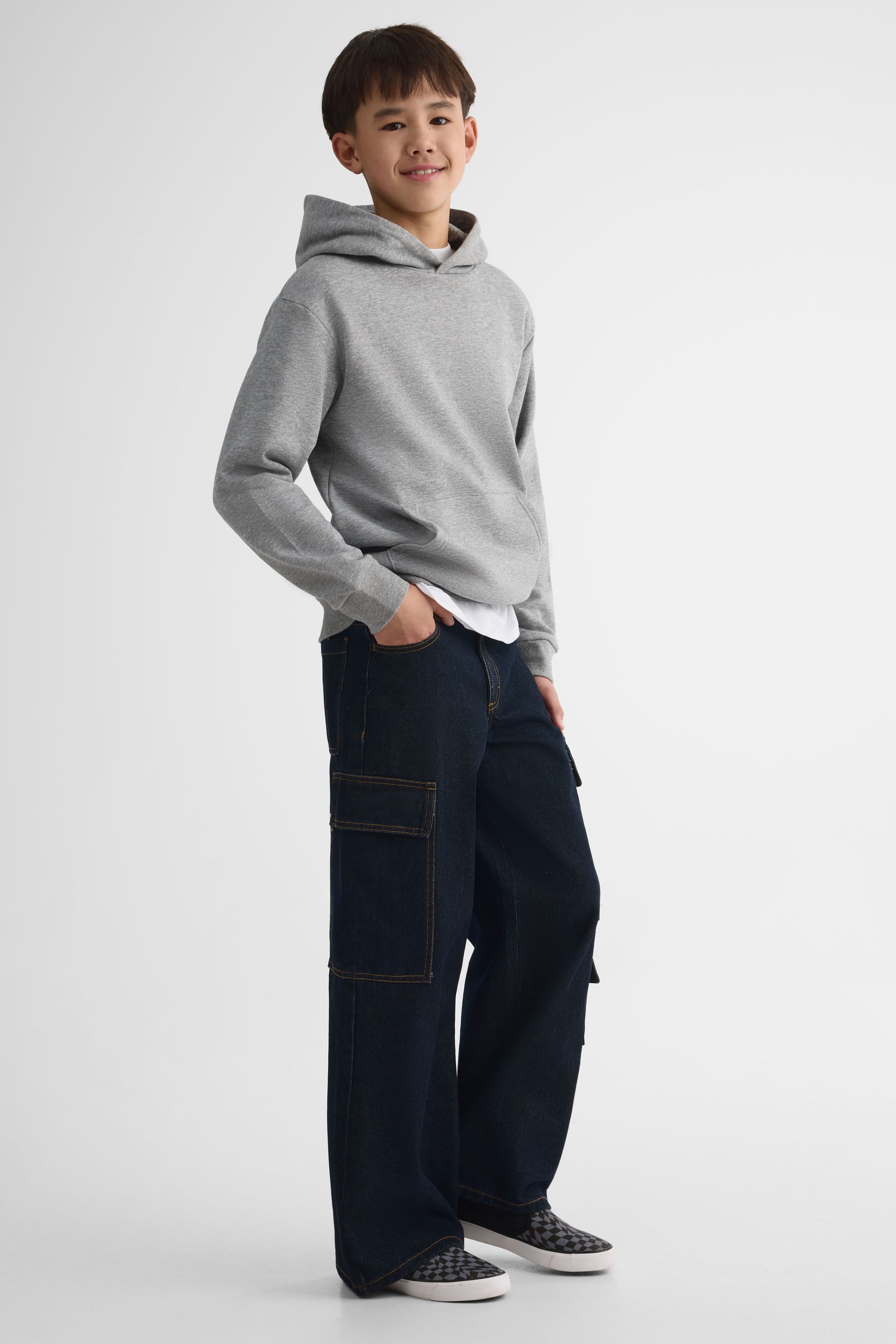 Chandail ouaté à capuchon - Ado garçon && GRIS MIXTE