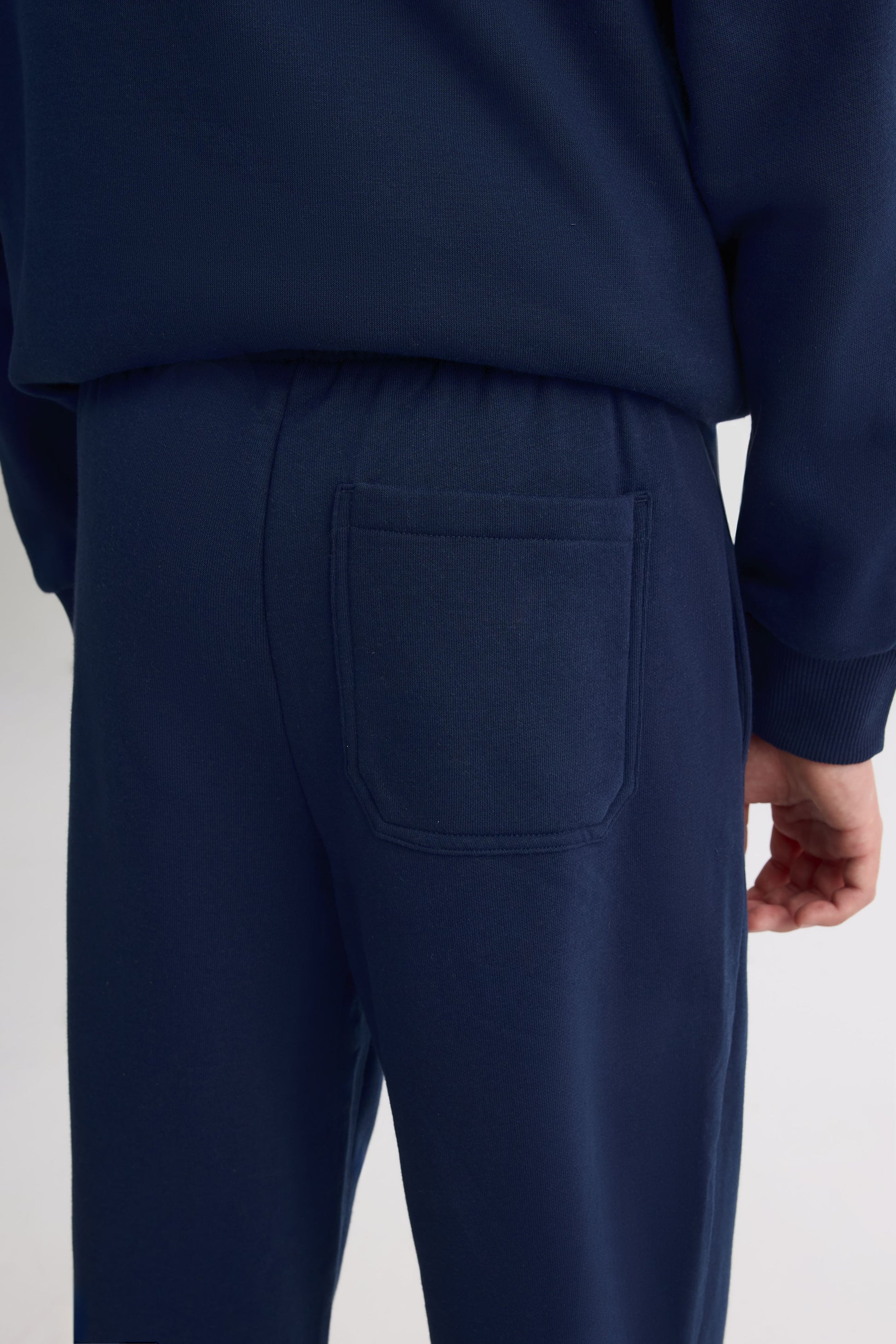 Pantalon jogger élastique en coton - Ado garçon && MARIN
