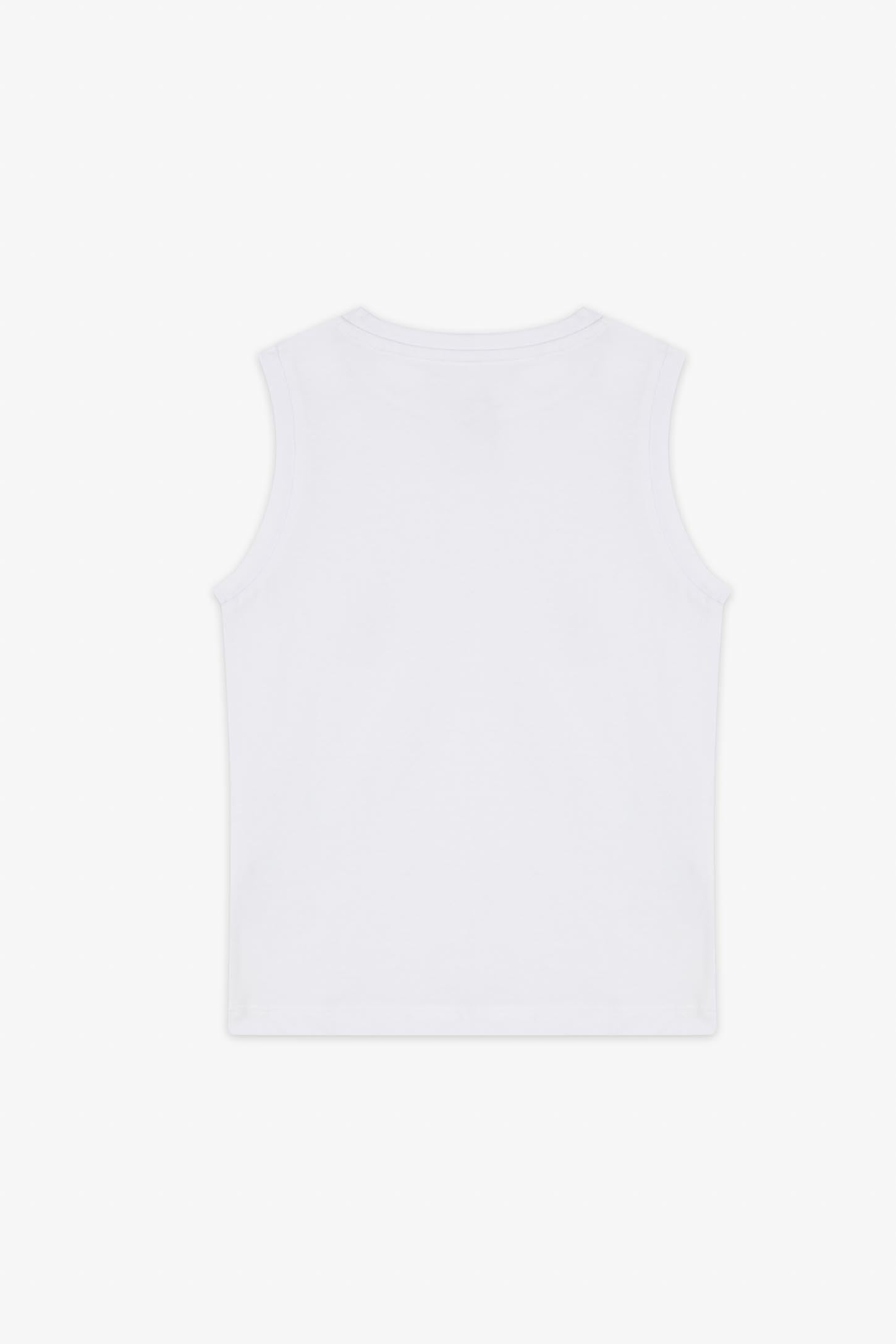 Camisole col rond coton - Enfant garçon && BLANC