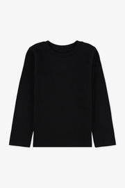 Chandail à manches longues en jersey - Bébé && NOIR