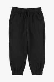 Pantalon jogger coton ouaté - Enfant garçon && NOIR