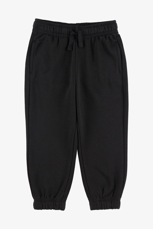 Pantalon jogger coton ouaté - Enfant garçon && NOIR