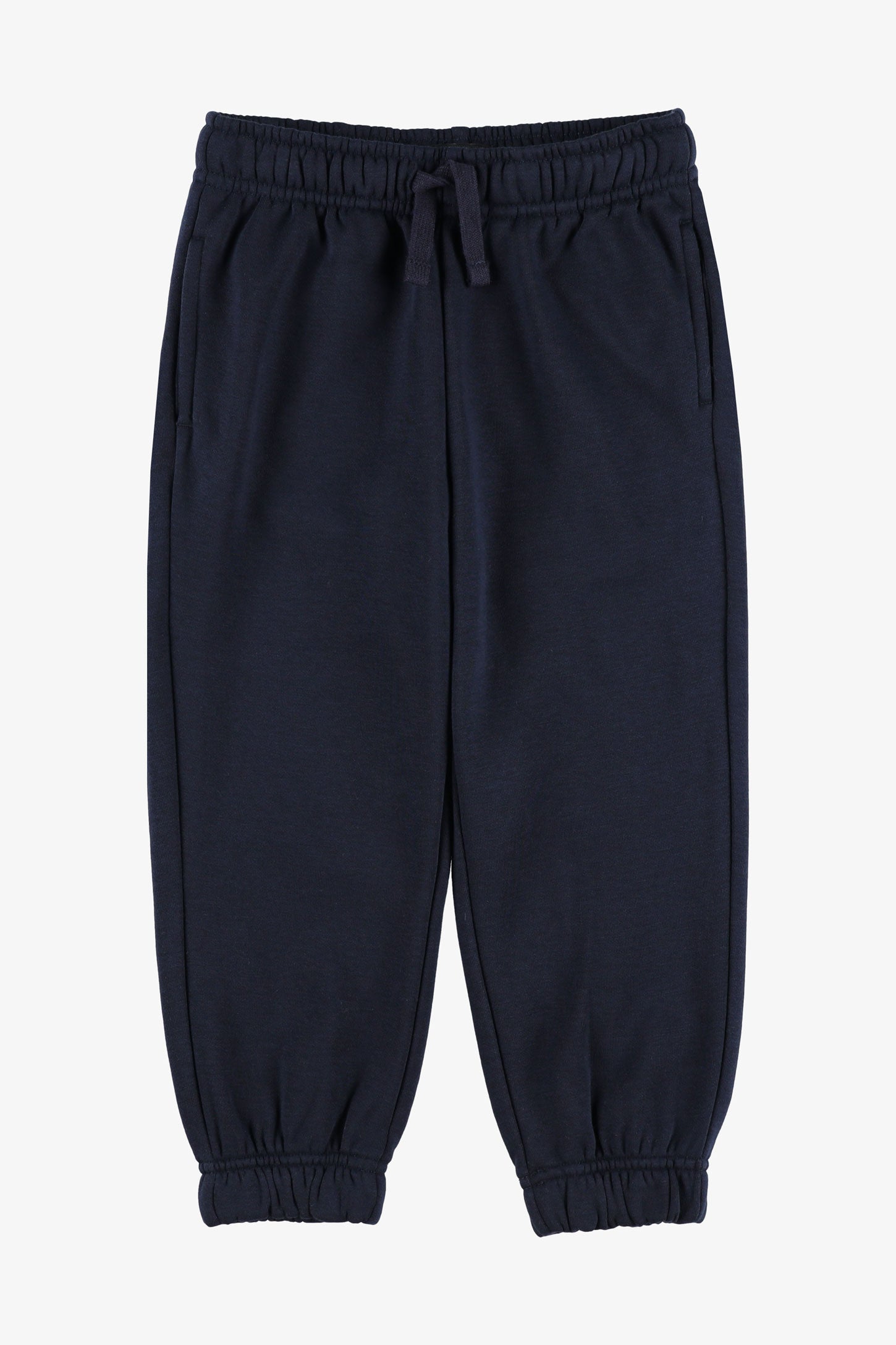 Pantalon jogger coton ouaté - Enfant garçon && MARIN