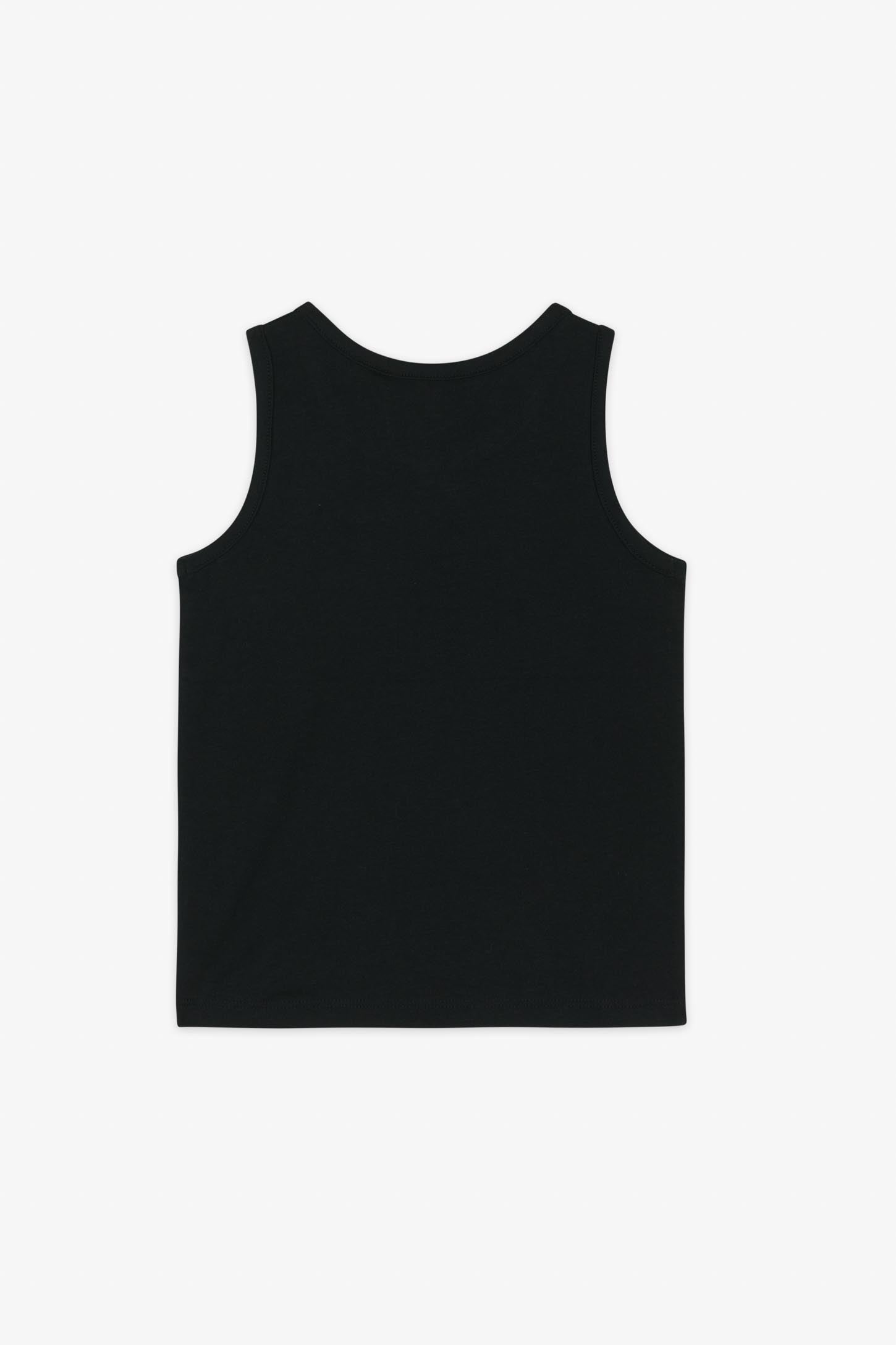 Camisole coupe droite coton - Enfant fille && NOIR