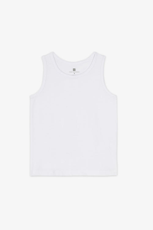 Camisole coupe droite coton - Enfant fille && BLANC