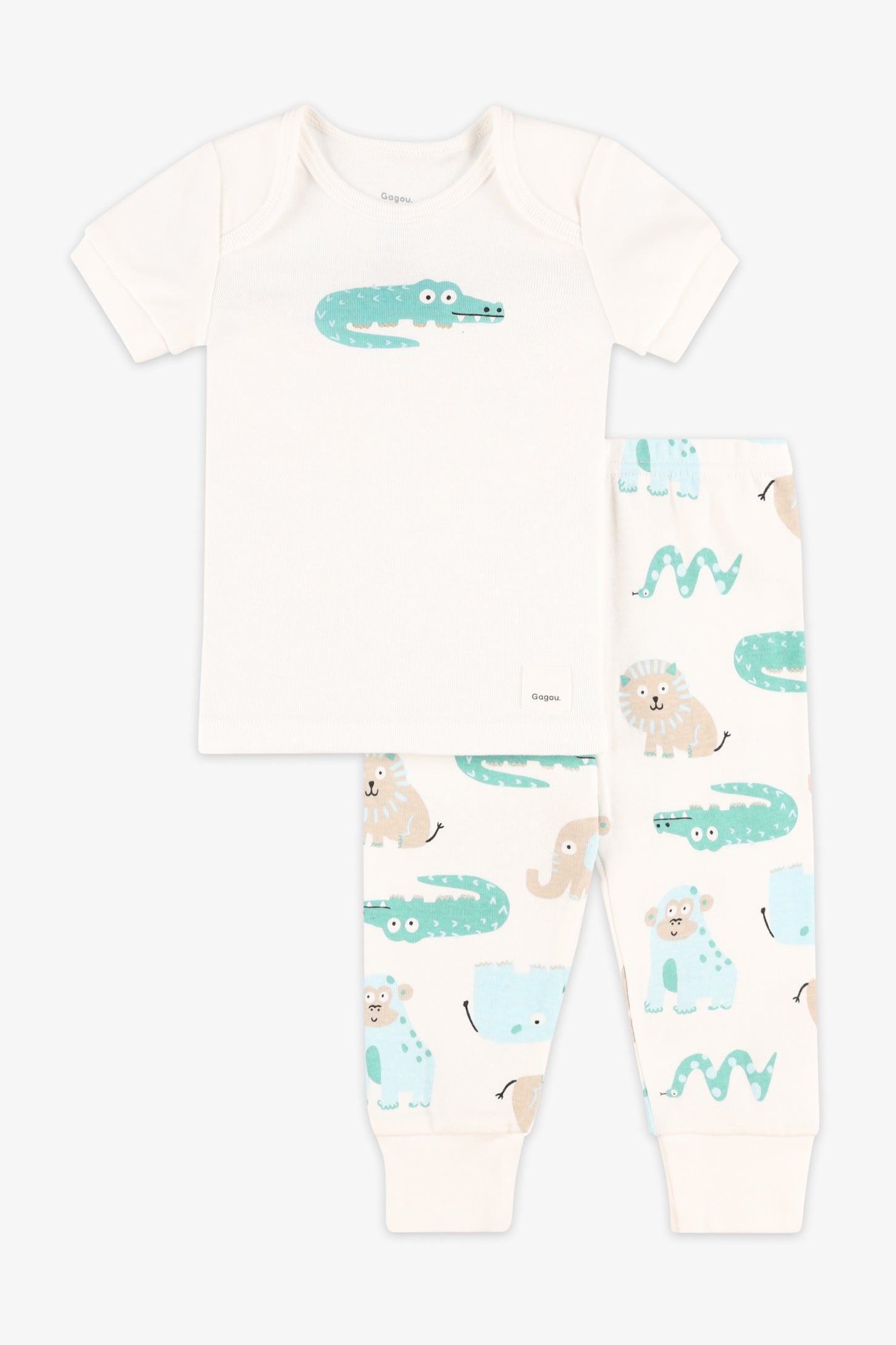 Ensemble 2-pièces coton bio, 2/30$ - Bébé garçon && VERT/MULTI