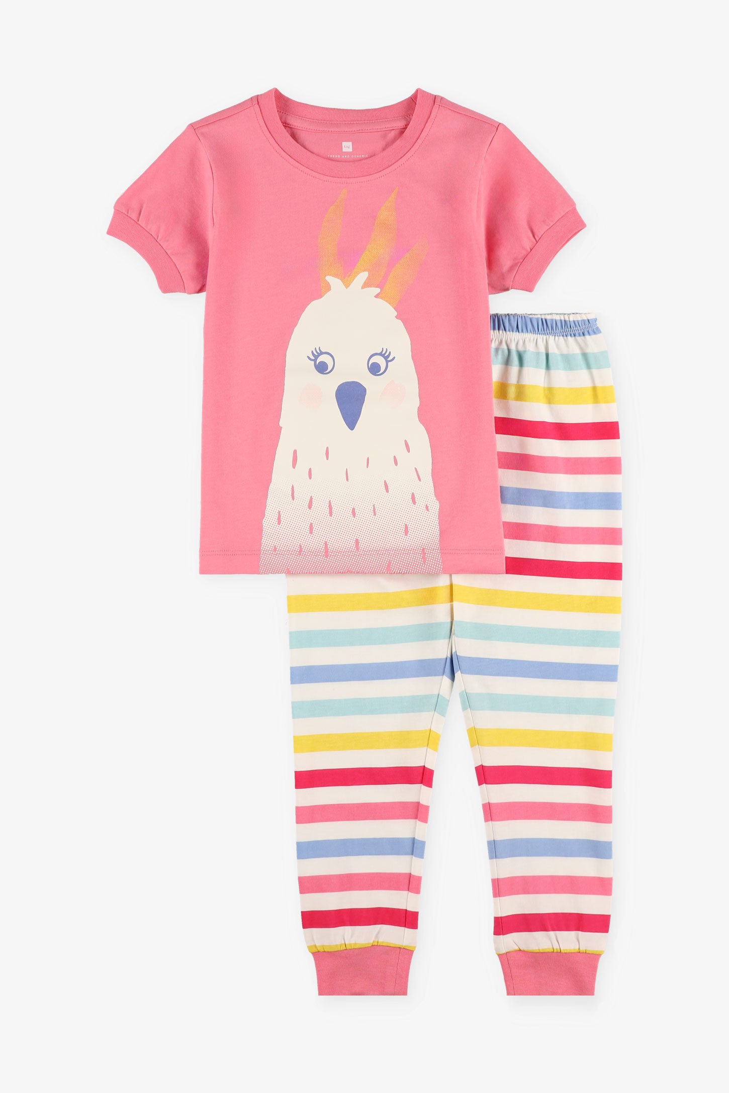 Pyjama 2-pièces imprimé phosphorescent, 2/35$ - Enfant fille && ROSE