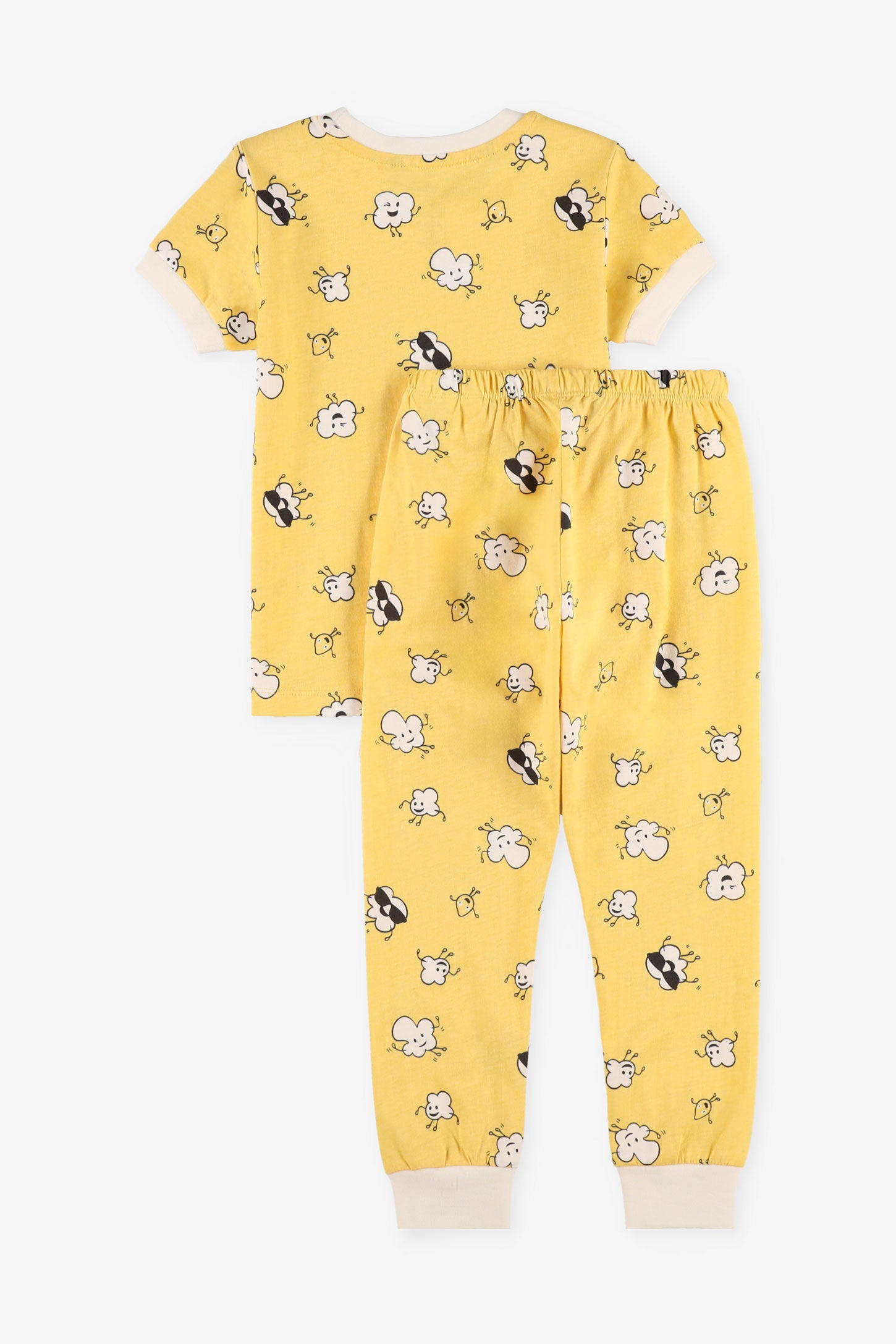 Pyjama 2-pièces imprimé phosphorescent, 2/35$ - Enfant fille && JAUNE/MULTI